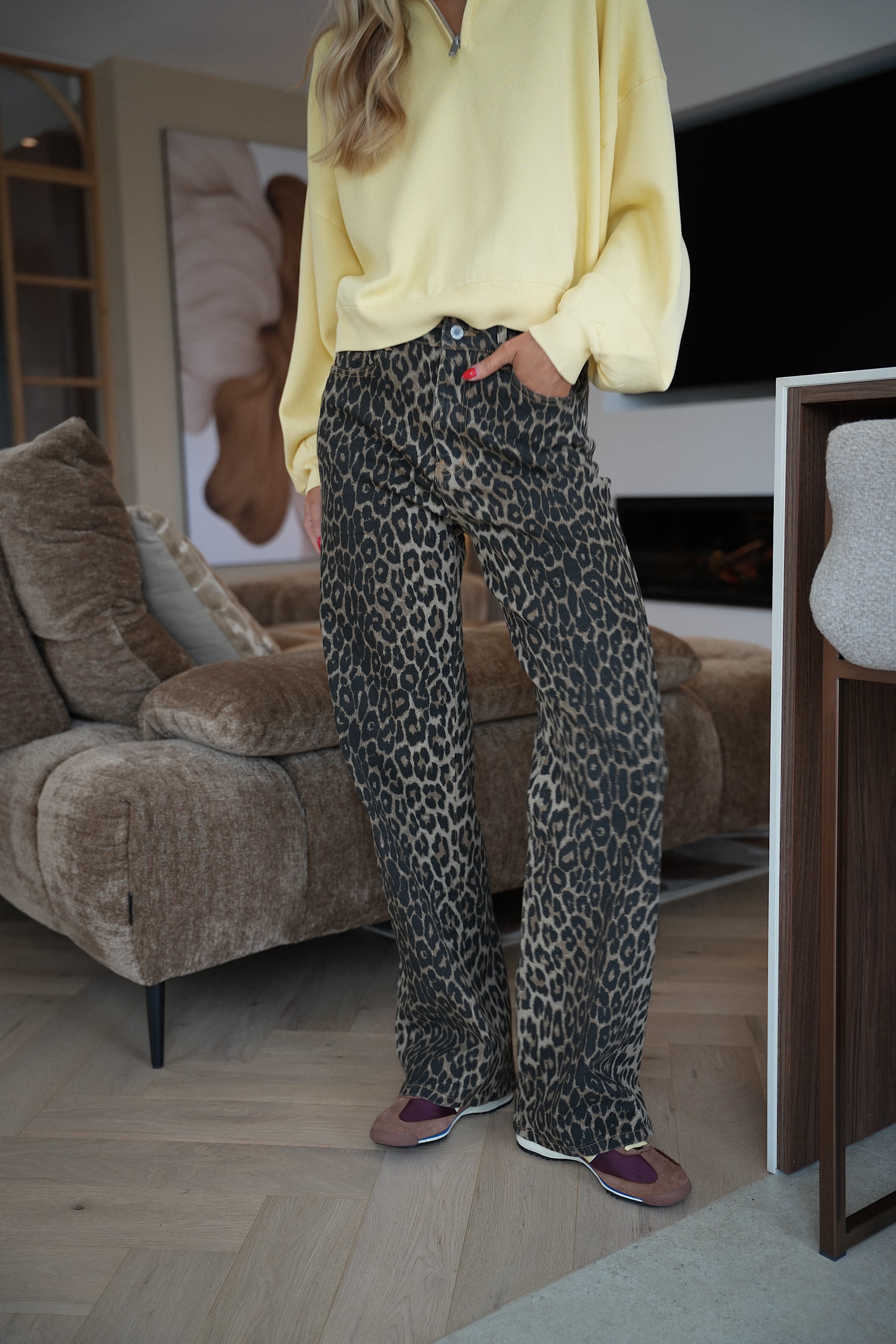 Polane léopard - Jean droit