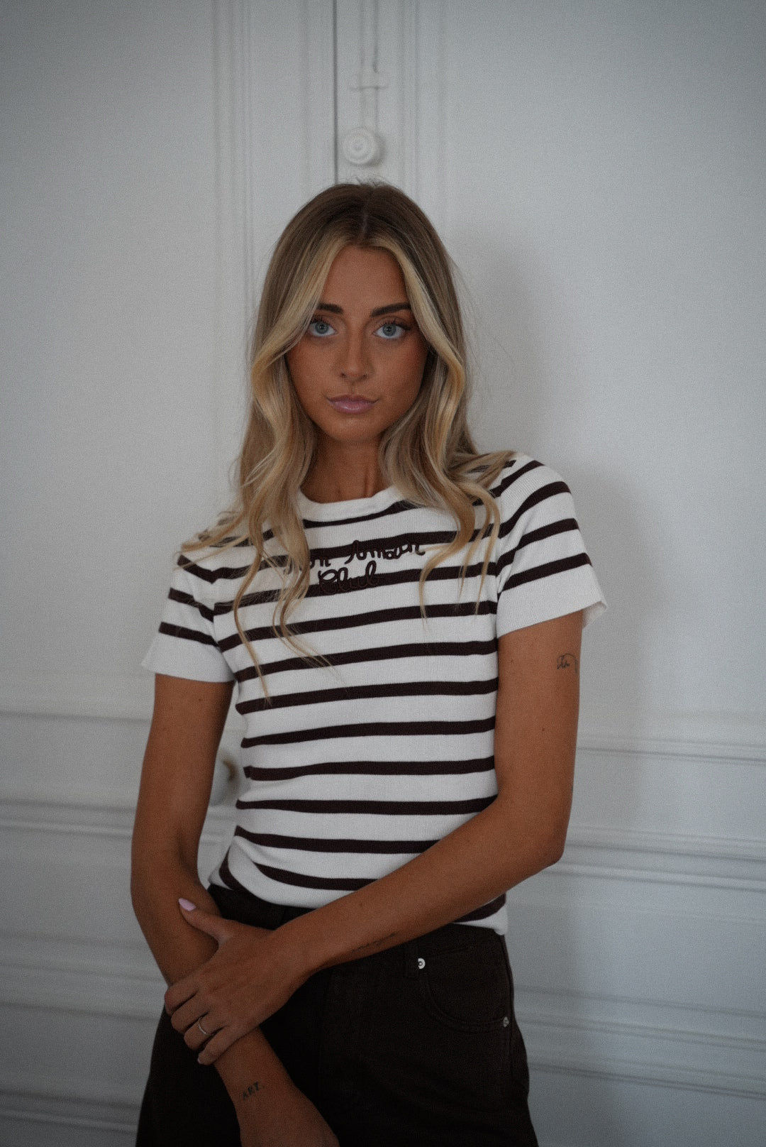 Laly chocolat - T-shirt rayé