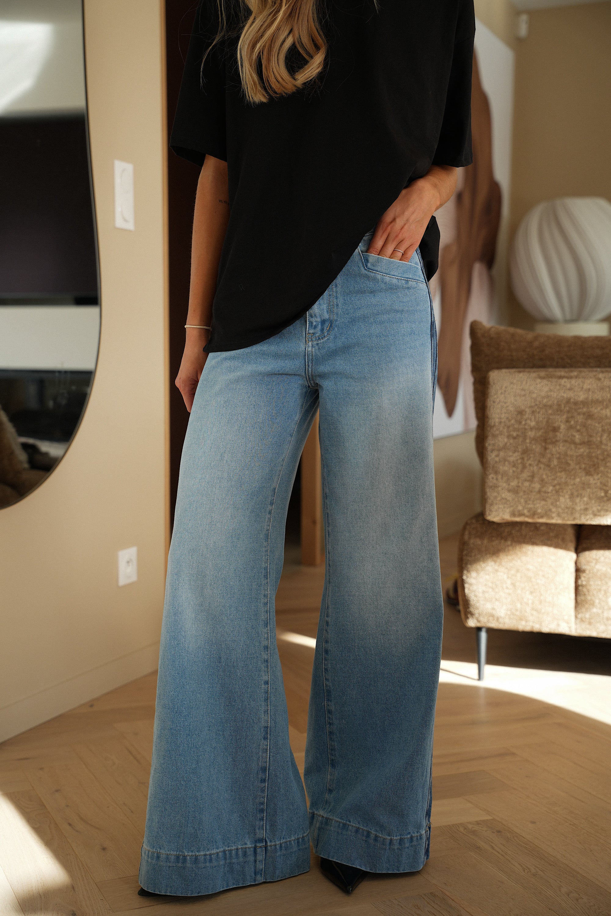 Jane bleu - Jean évasé