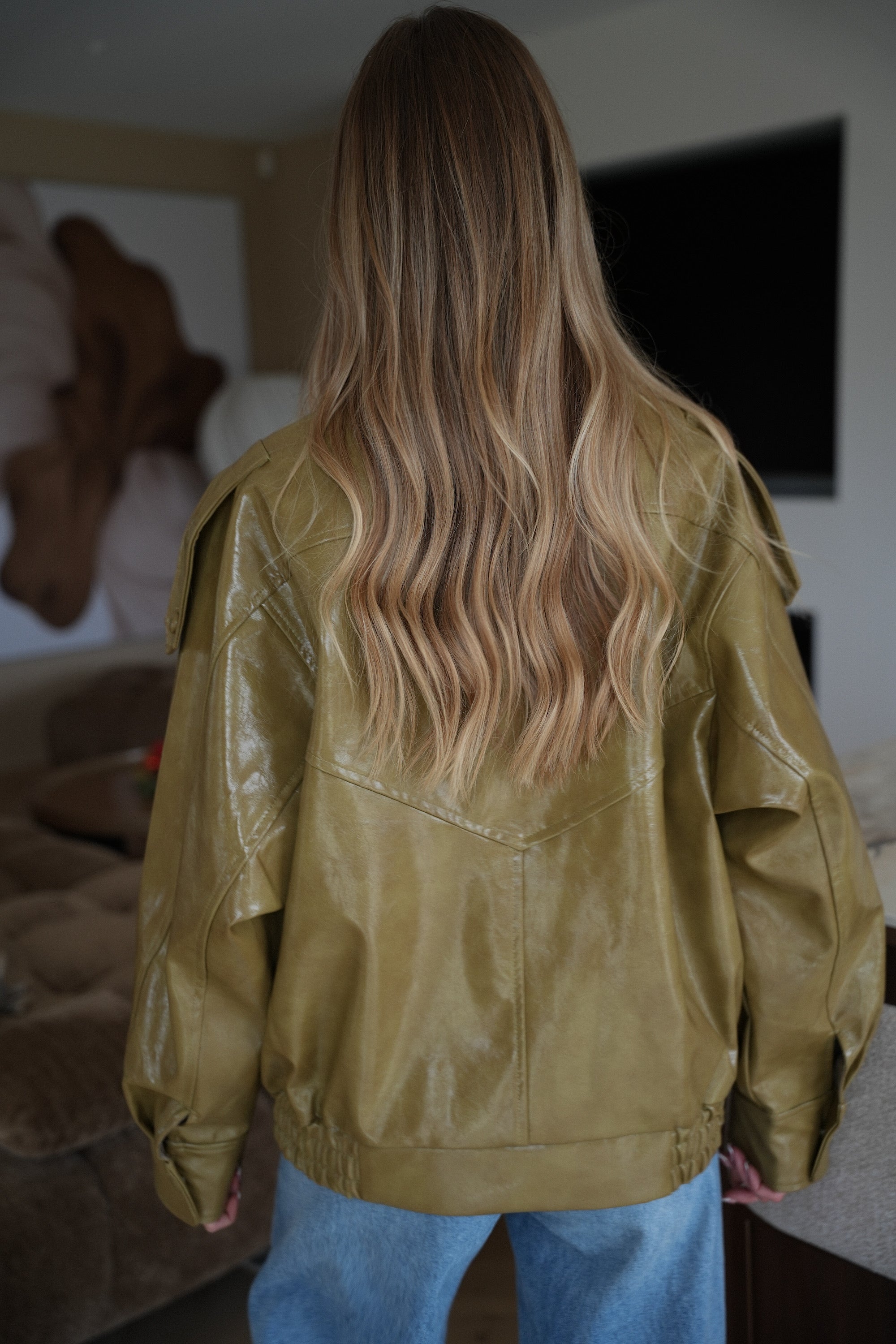 Maxine olive - Veste vernie