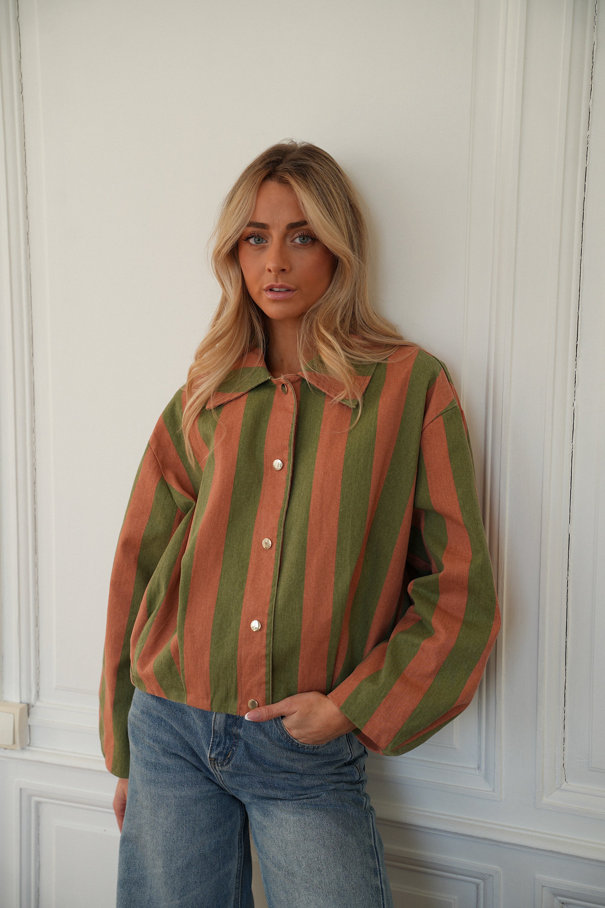 Rachelle bicolore - Veste en jean