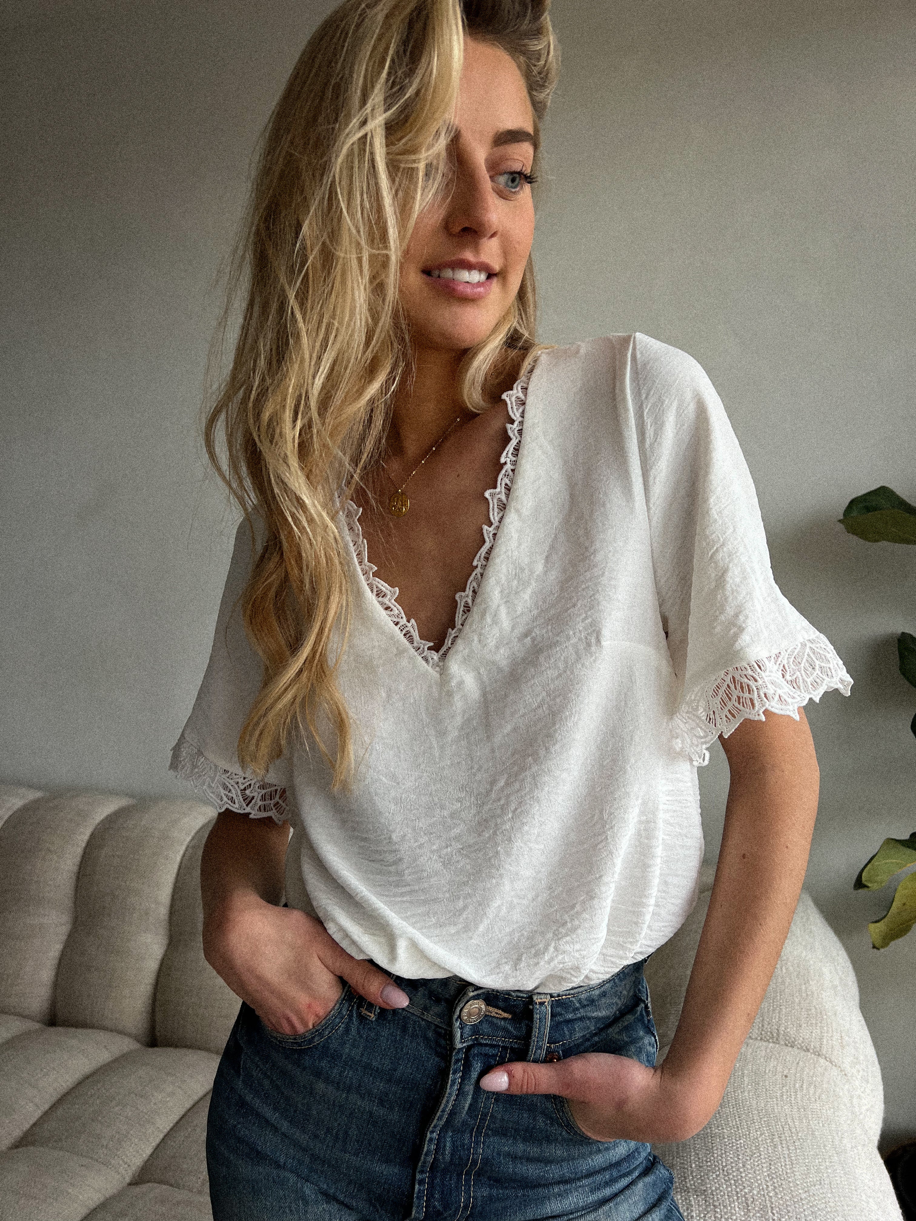 Felixia blanc - Blouse fluide