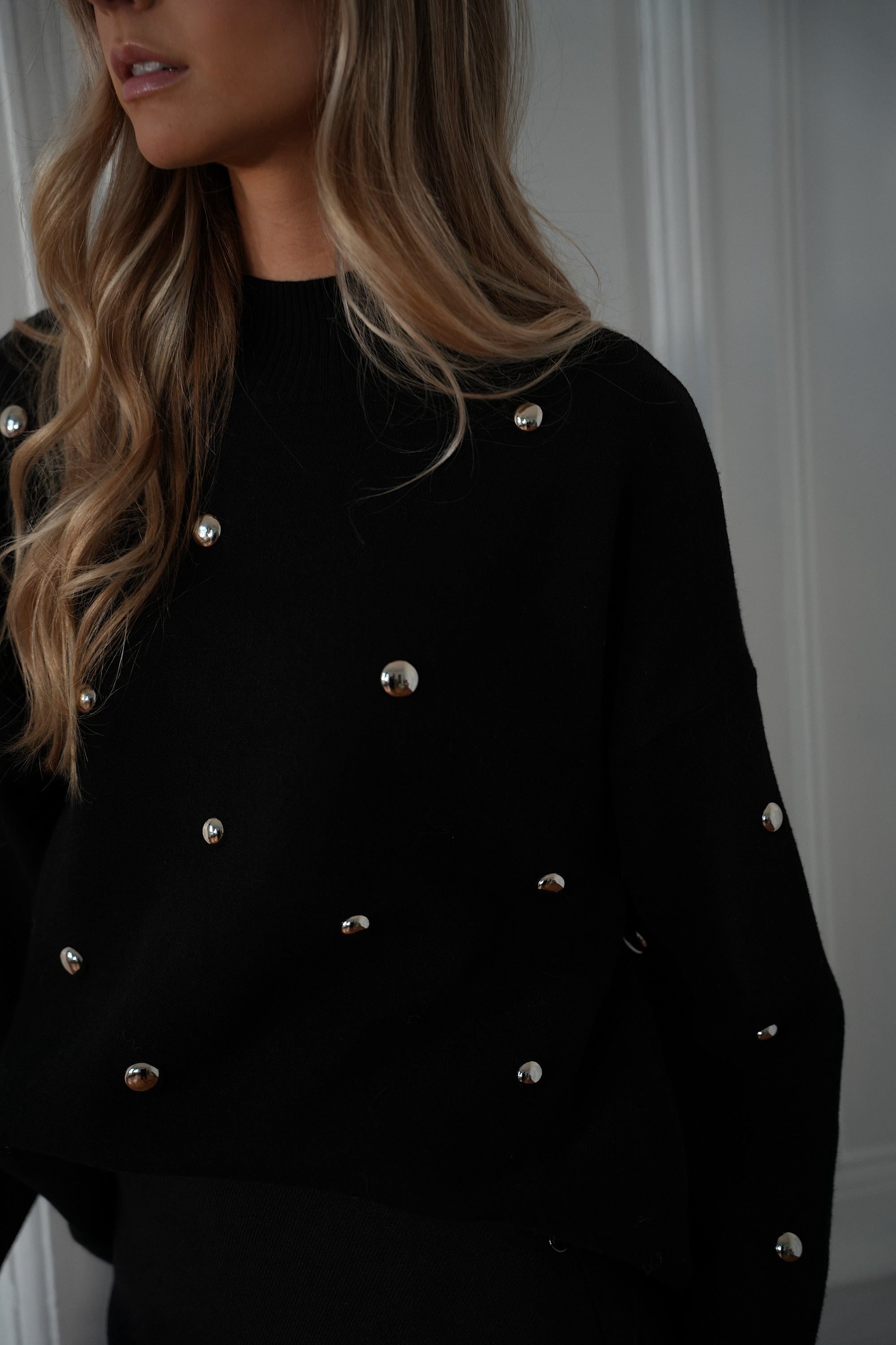 Loise noir - Pull clouté