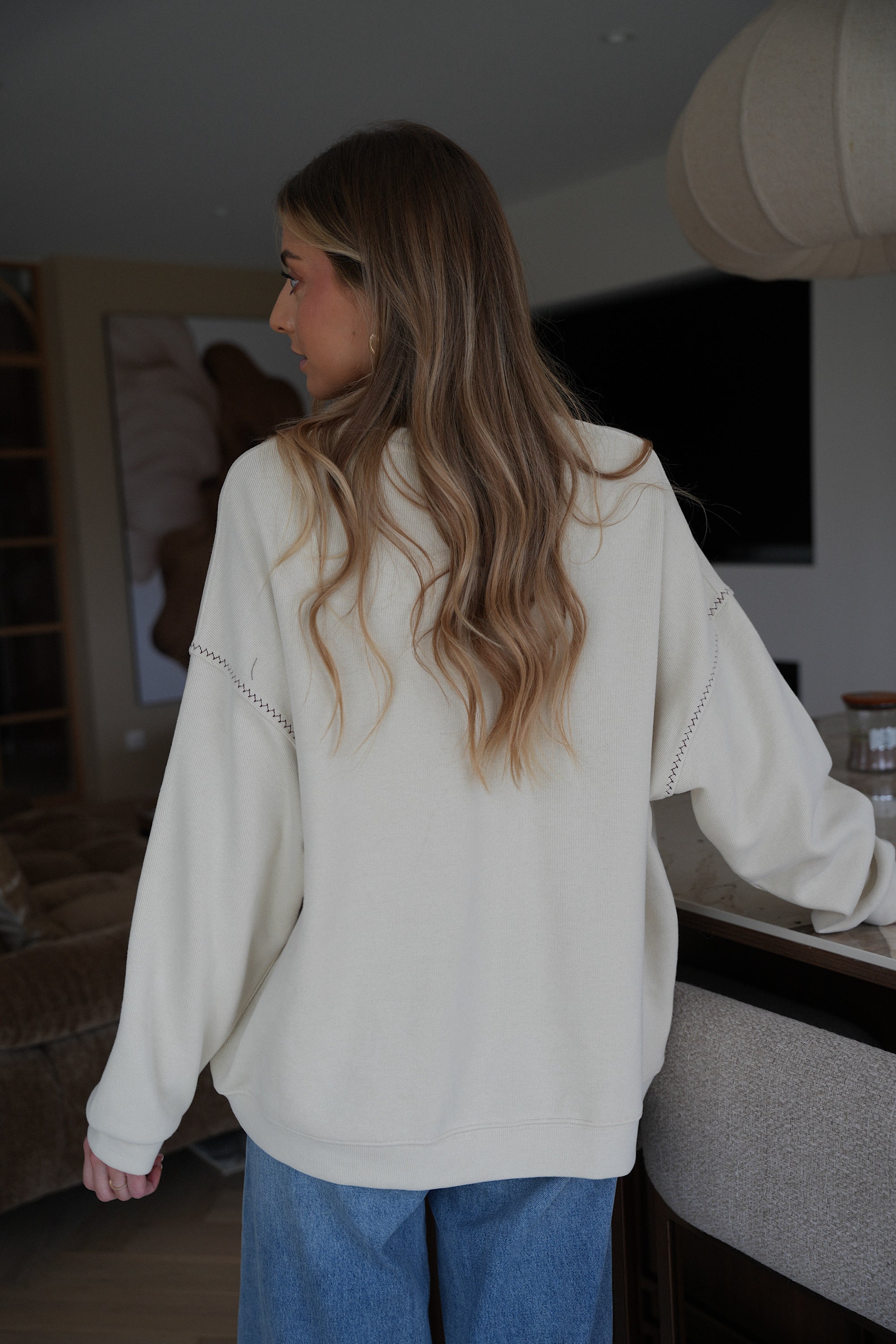 Seattle crème - Sweat-shirt ample