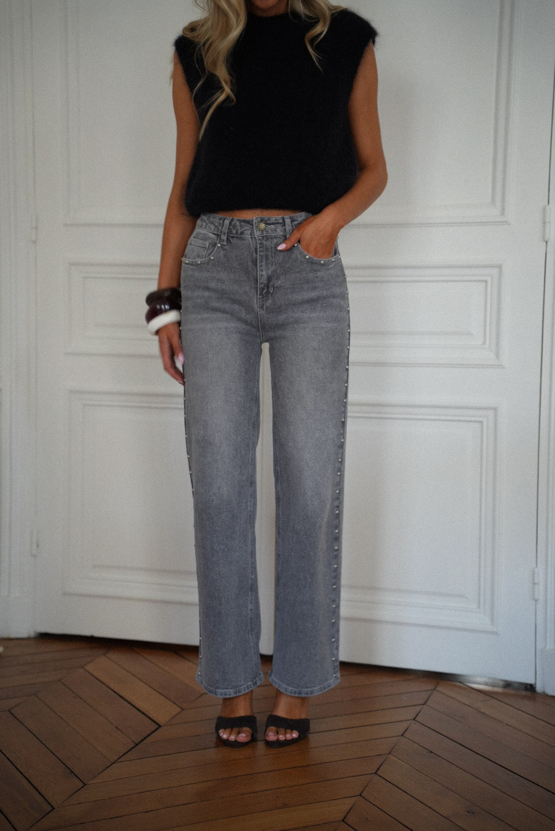 Anaïs gris - Jean clouté