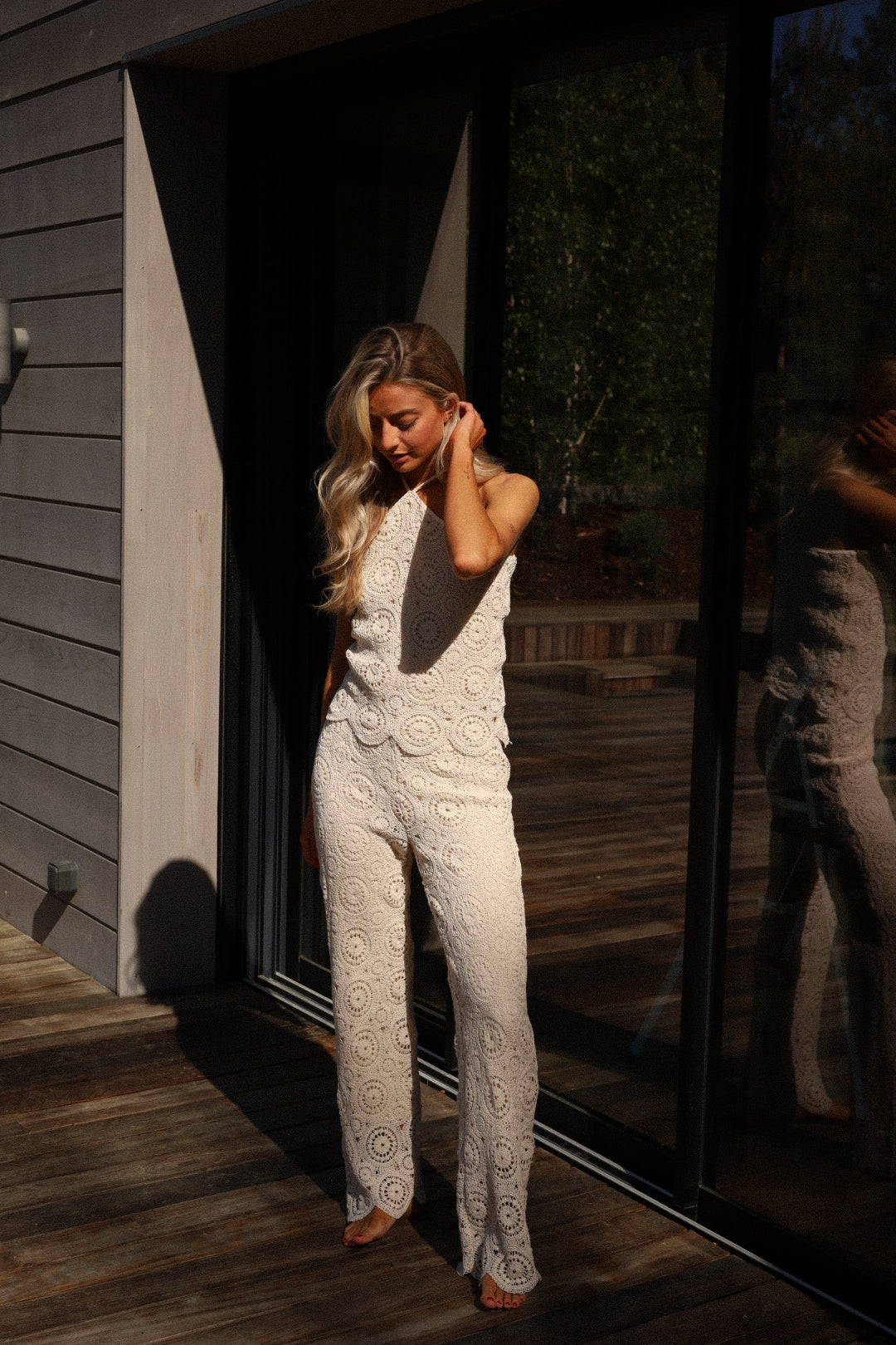 Ortega beige - Ensemble crochet