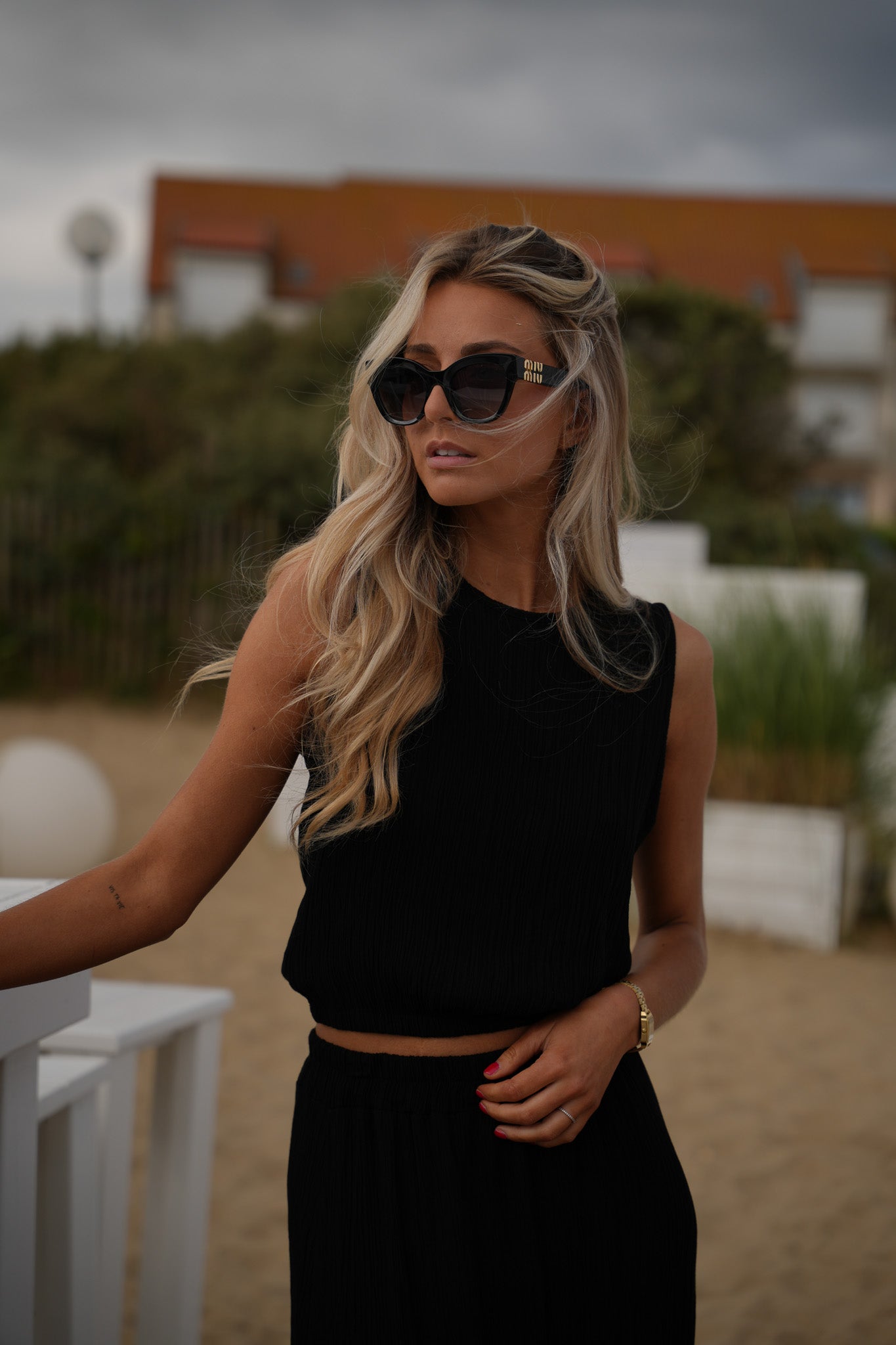 Elize noir - Ensemble jupe/top