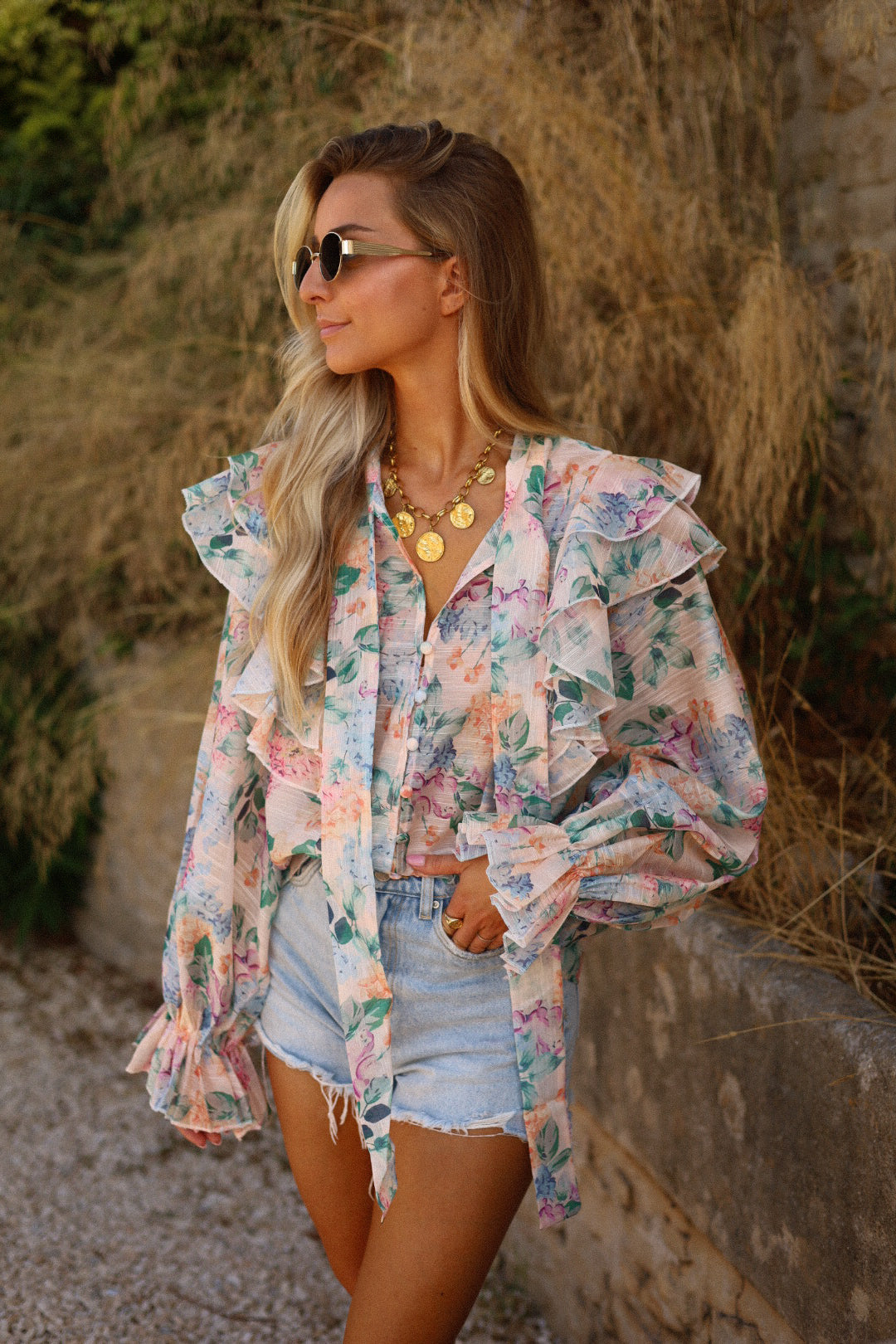 Mona colorée - Blouse fleurie
