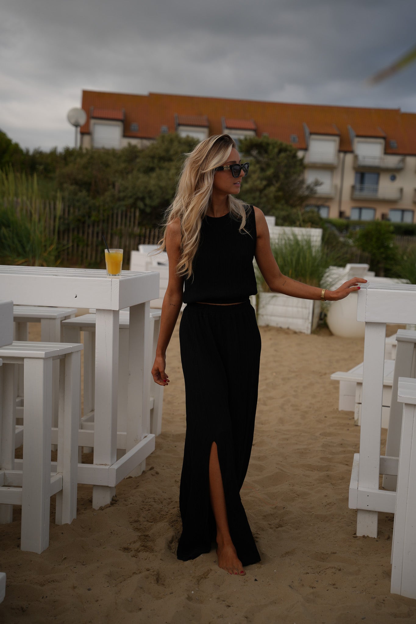 Elize noir - Ensemble jupe/top