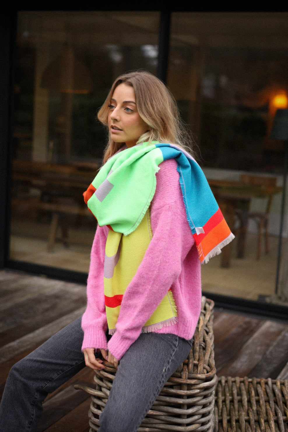 Judit colorée - Écharpe oversize