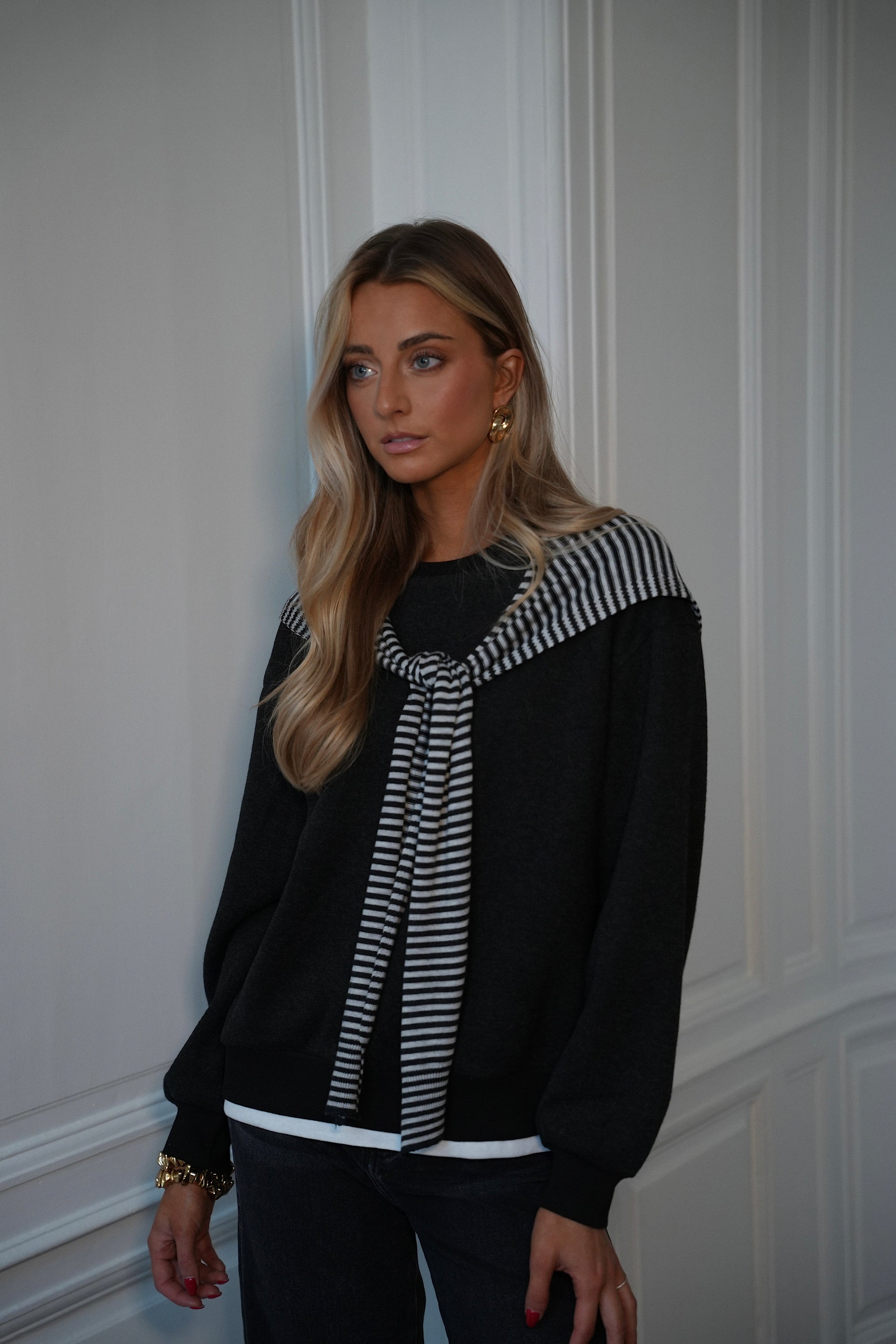 Nico gris foncé - Sweat marinière