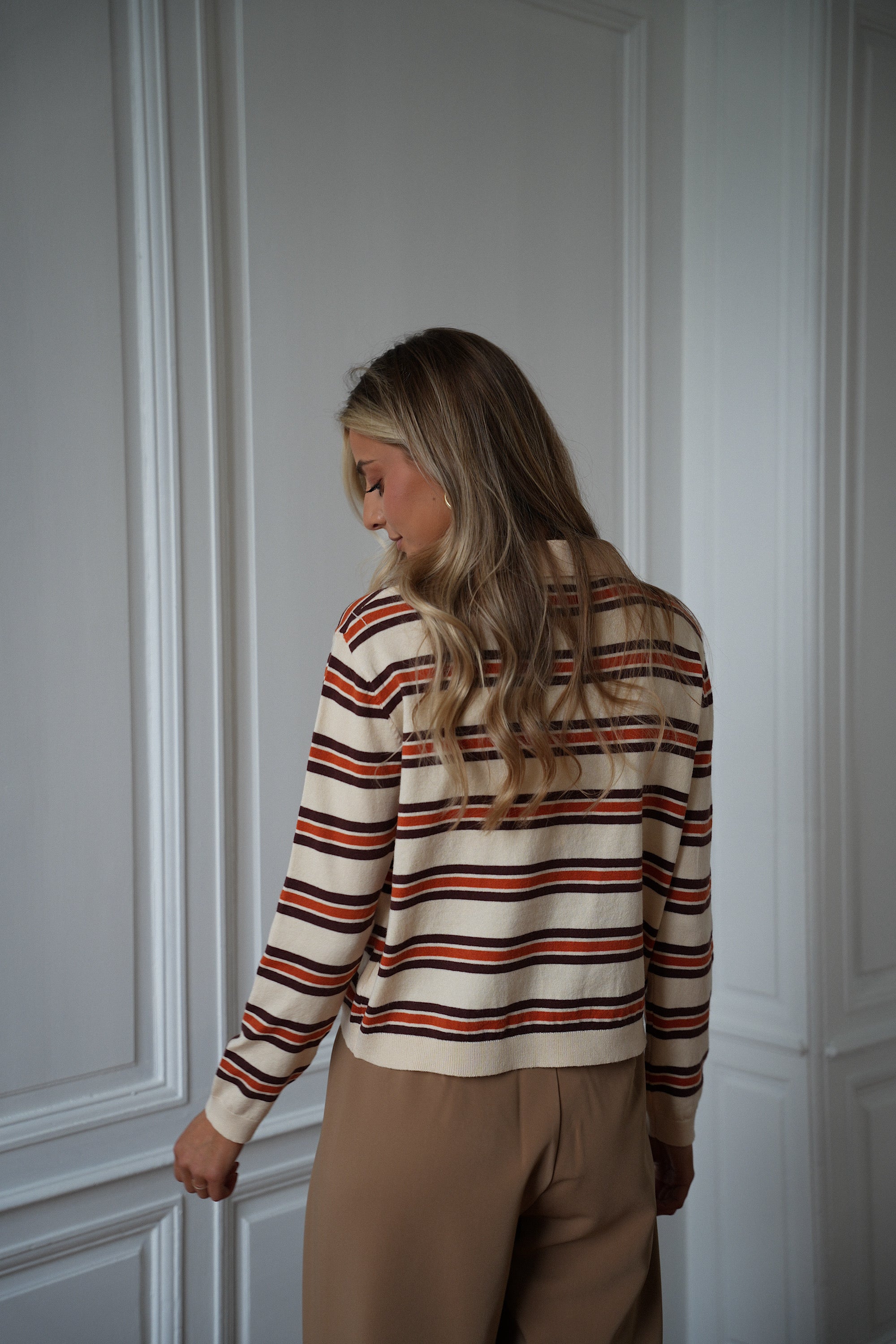 Annissa crème - Pull rayé