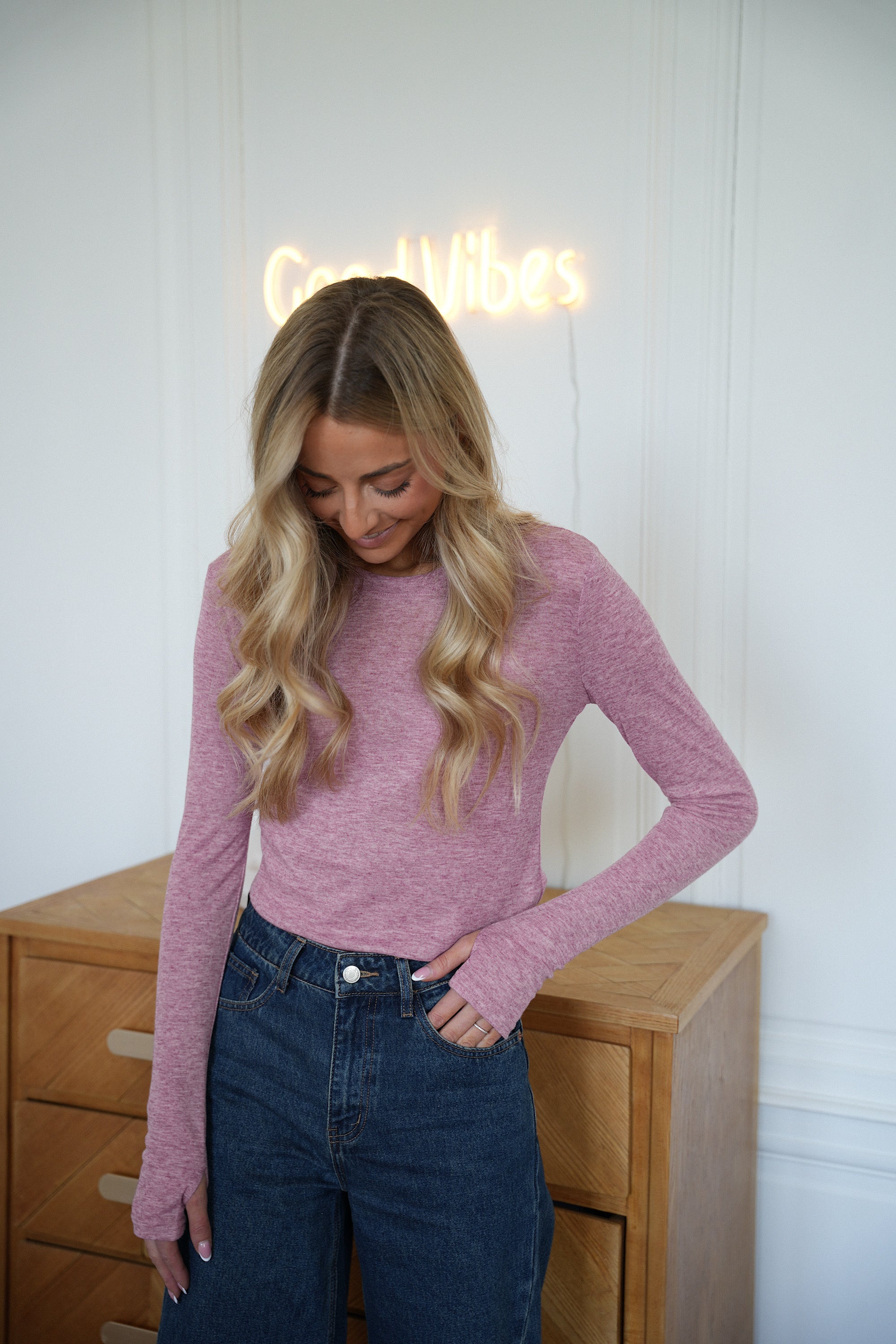 Gael rose - T-shirt manches longues