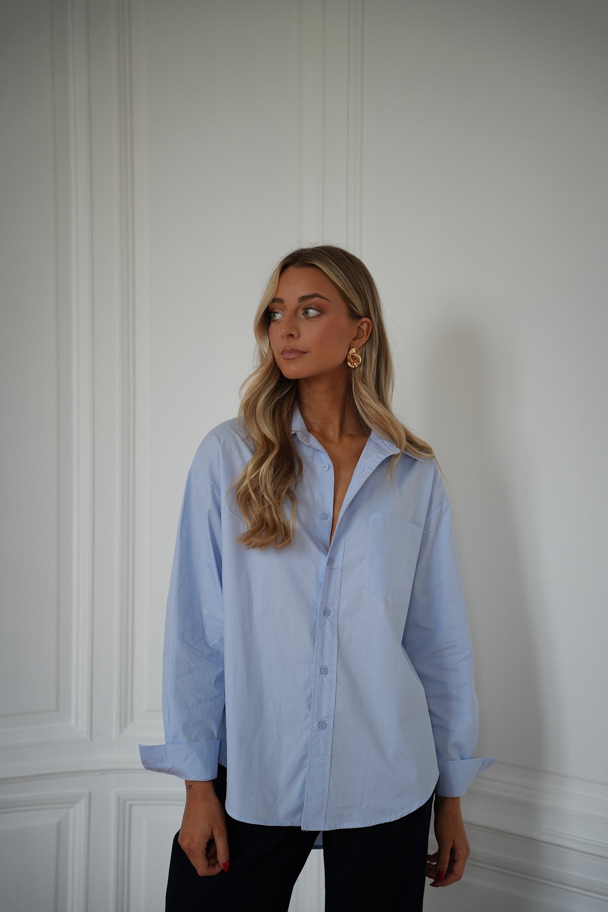 Célia bleue - Chemise droite