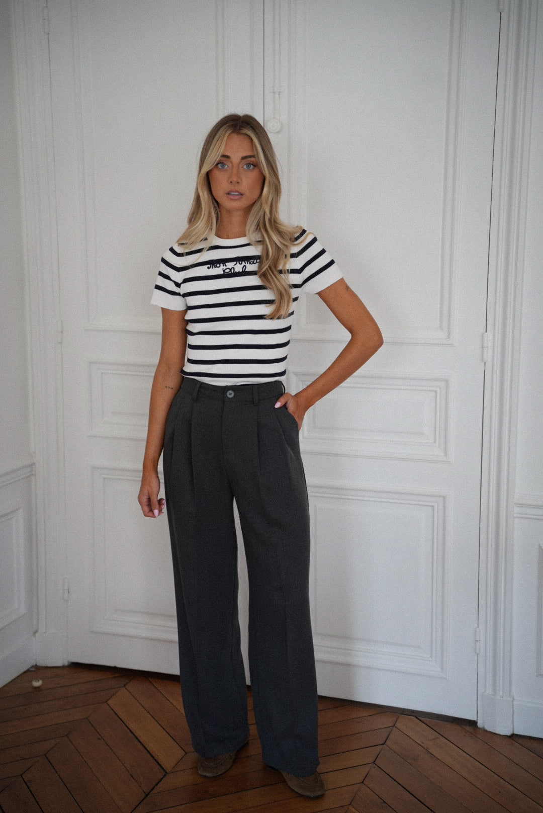 Laly marine - T-shirt rayé