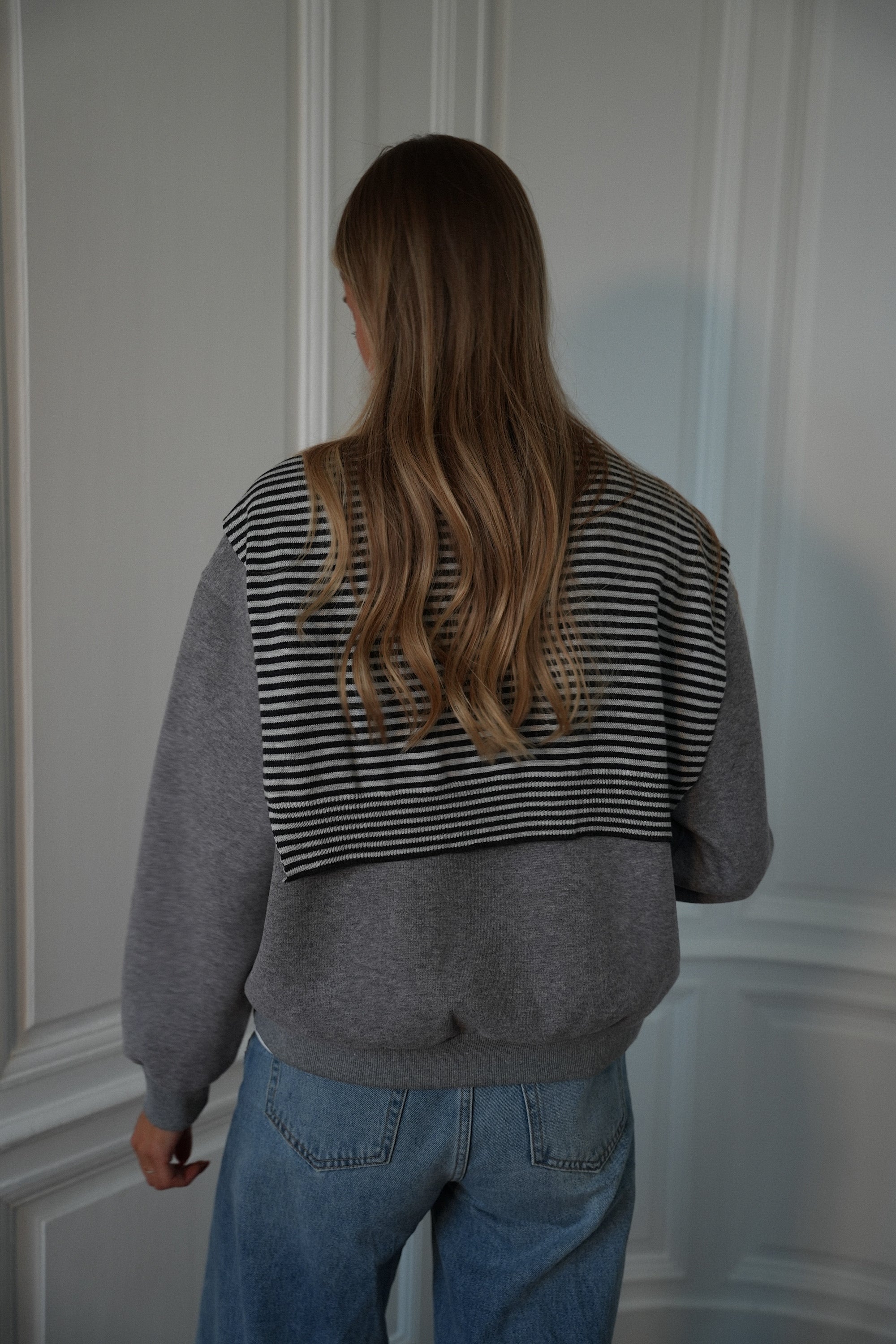 Nico gris clair - Sweat marinière