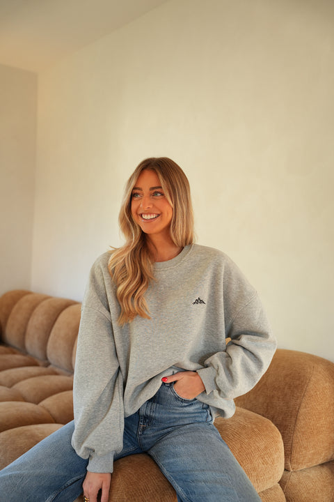 Milene gris - Sweat-shirt brodé
