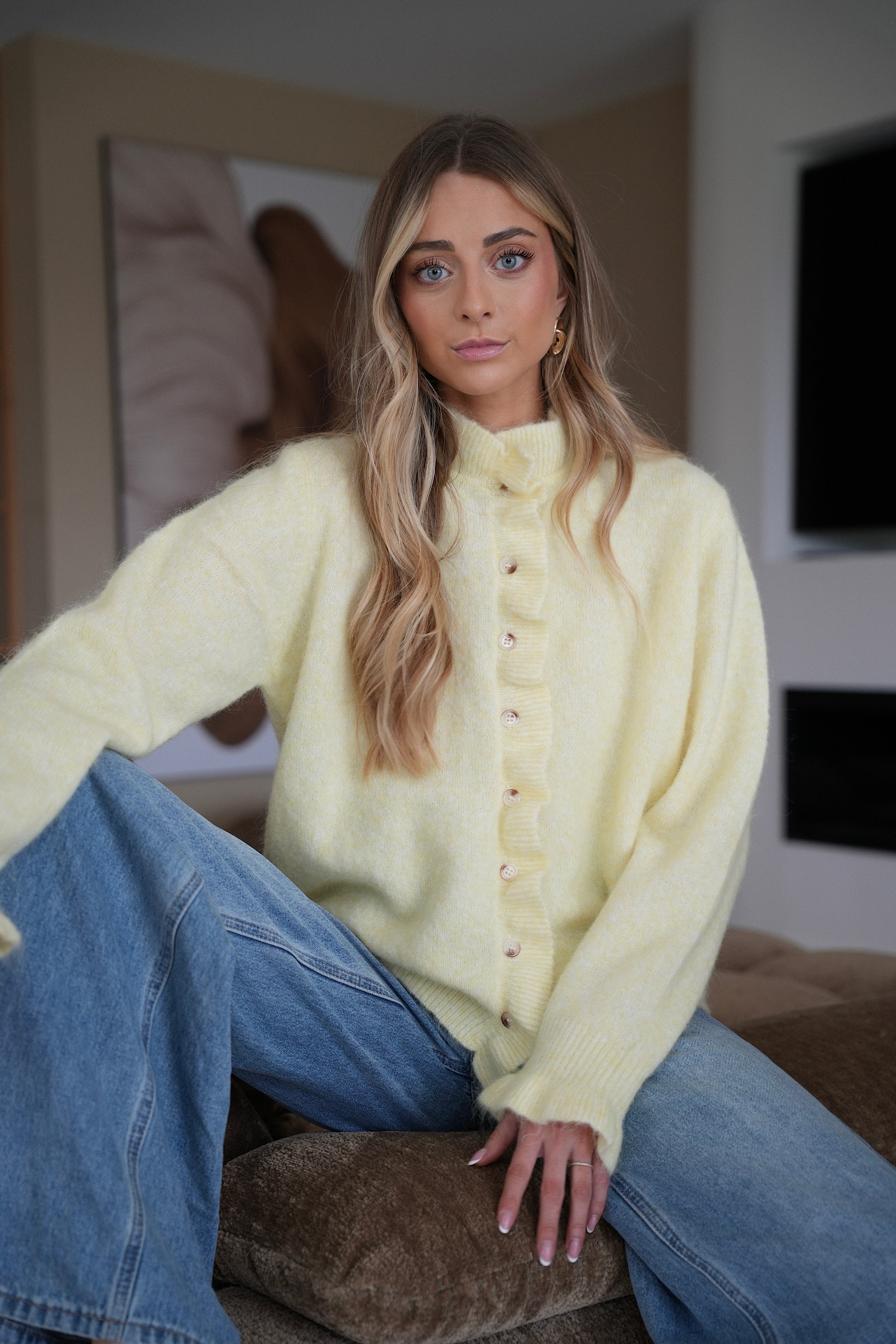 Sezane jaune - Gilet doux