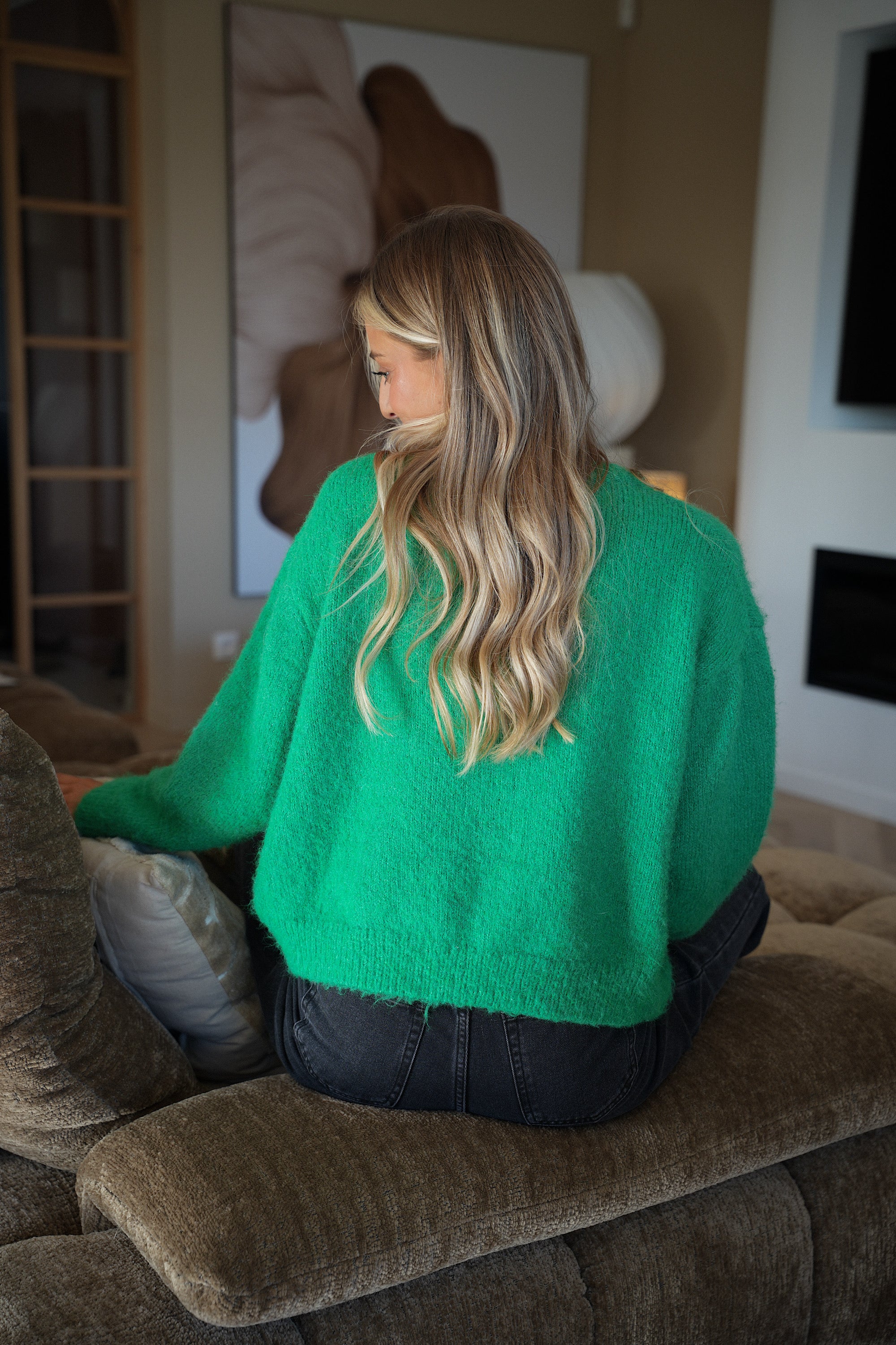 Catrina vert - Gilet ample