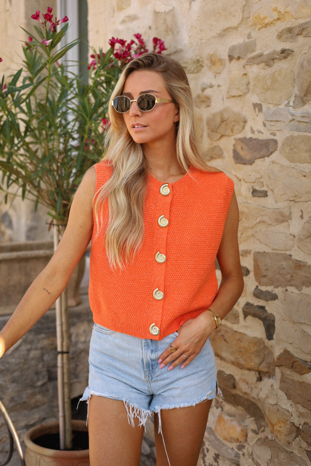 Anays orange - Gilet sans manches