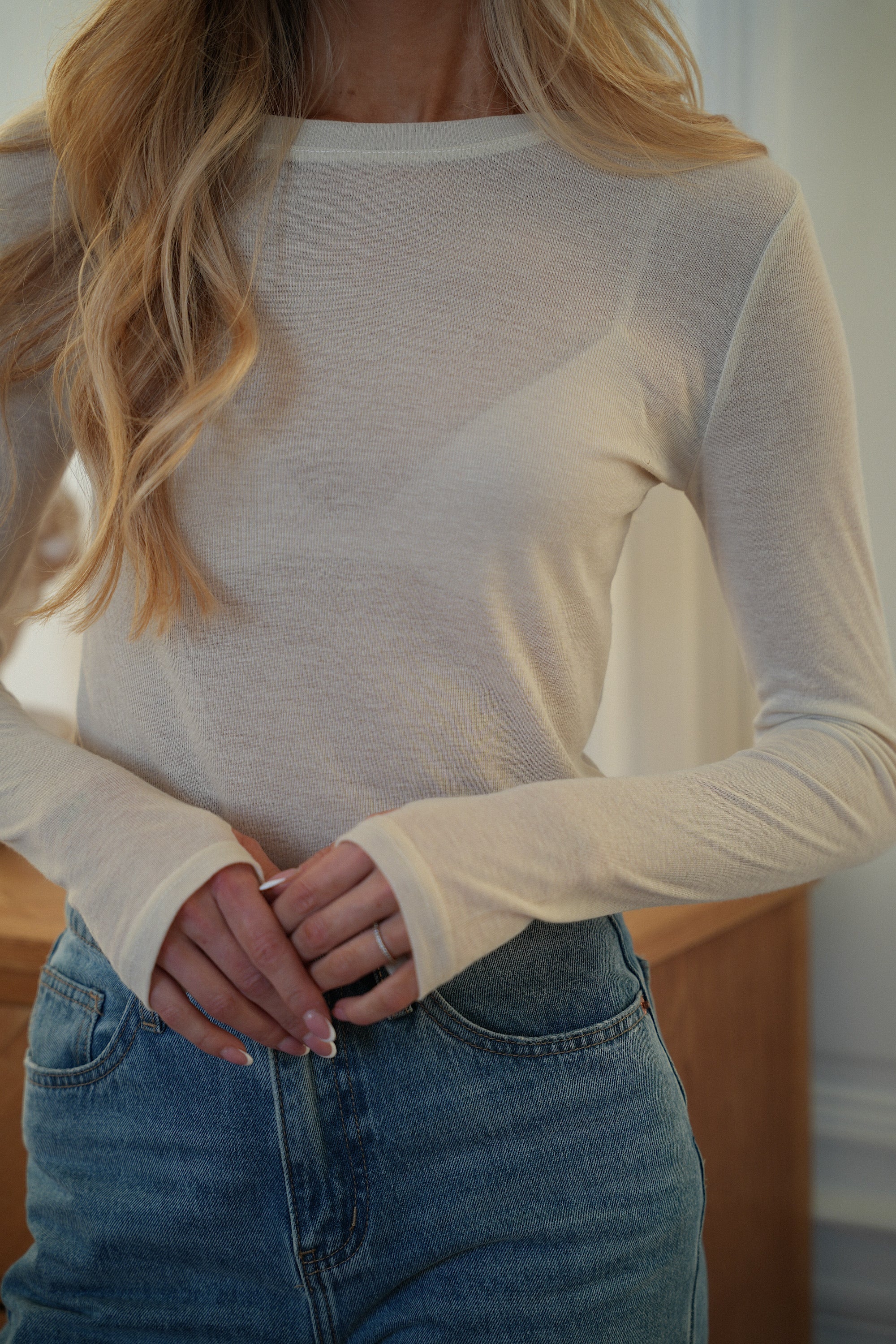 Gael crème - T-shirt manches longues