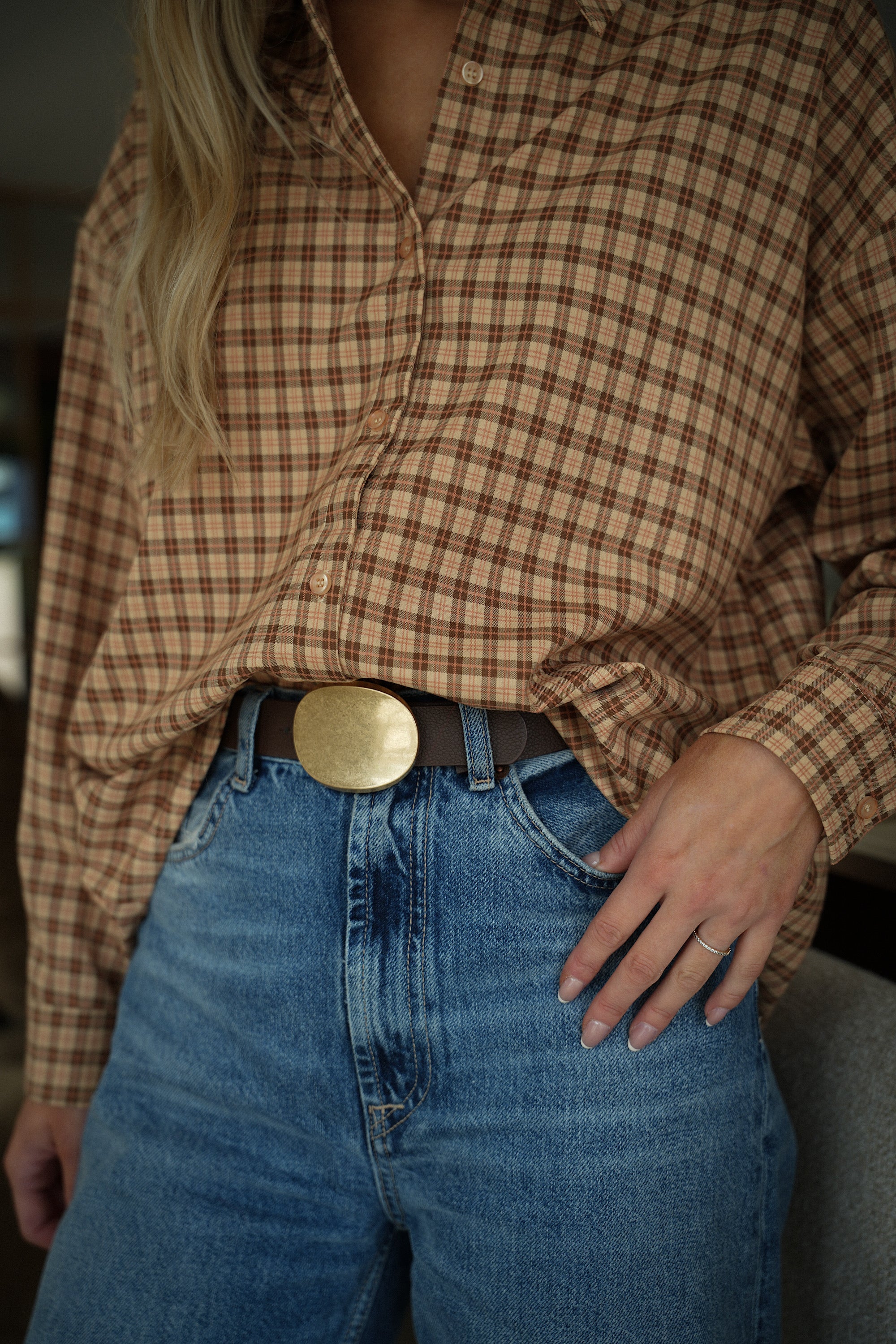 Mila chocolat - Ceinture cuir