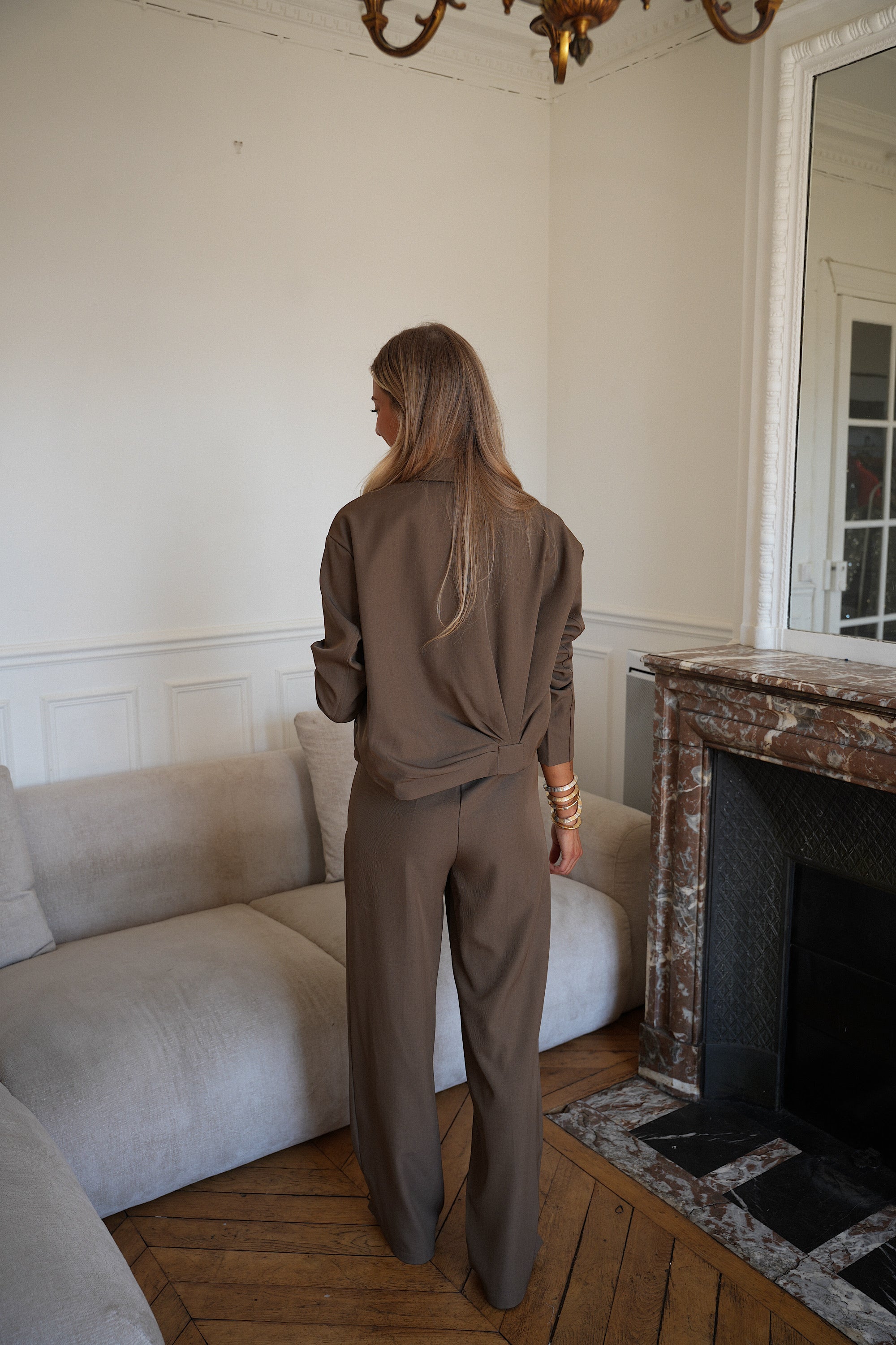 Jamy taupe - Veste zippée