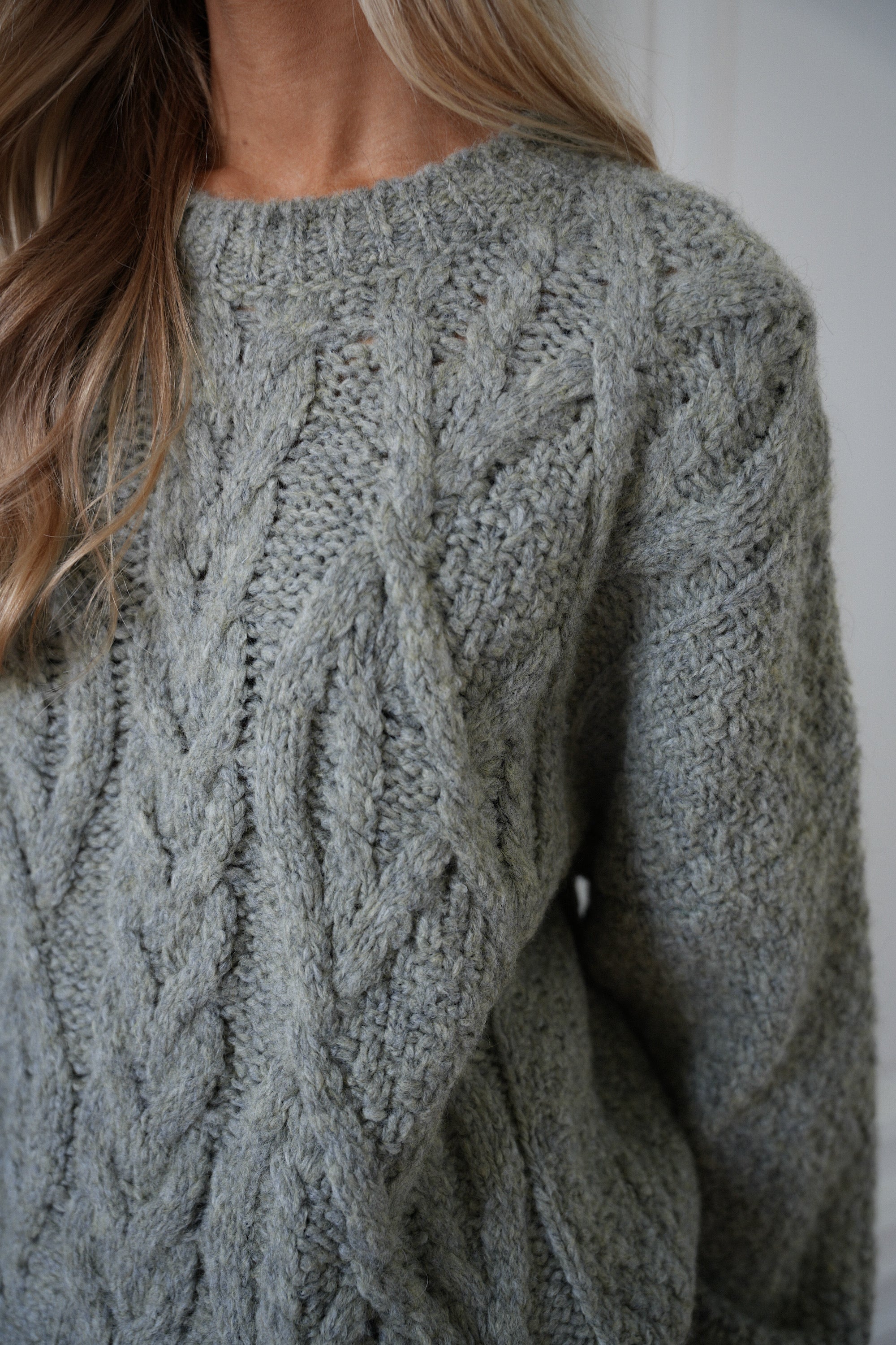 Santana kaki clair - Pull torsadé