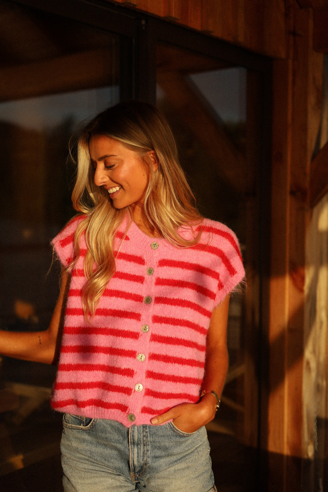 Julienne rose - Gilet sans manches