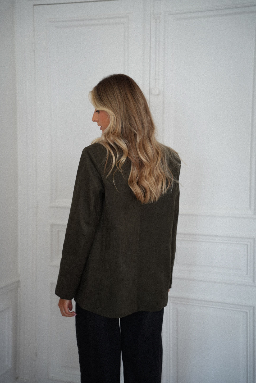 Marylin kaki - Veste suédée