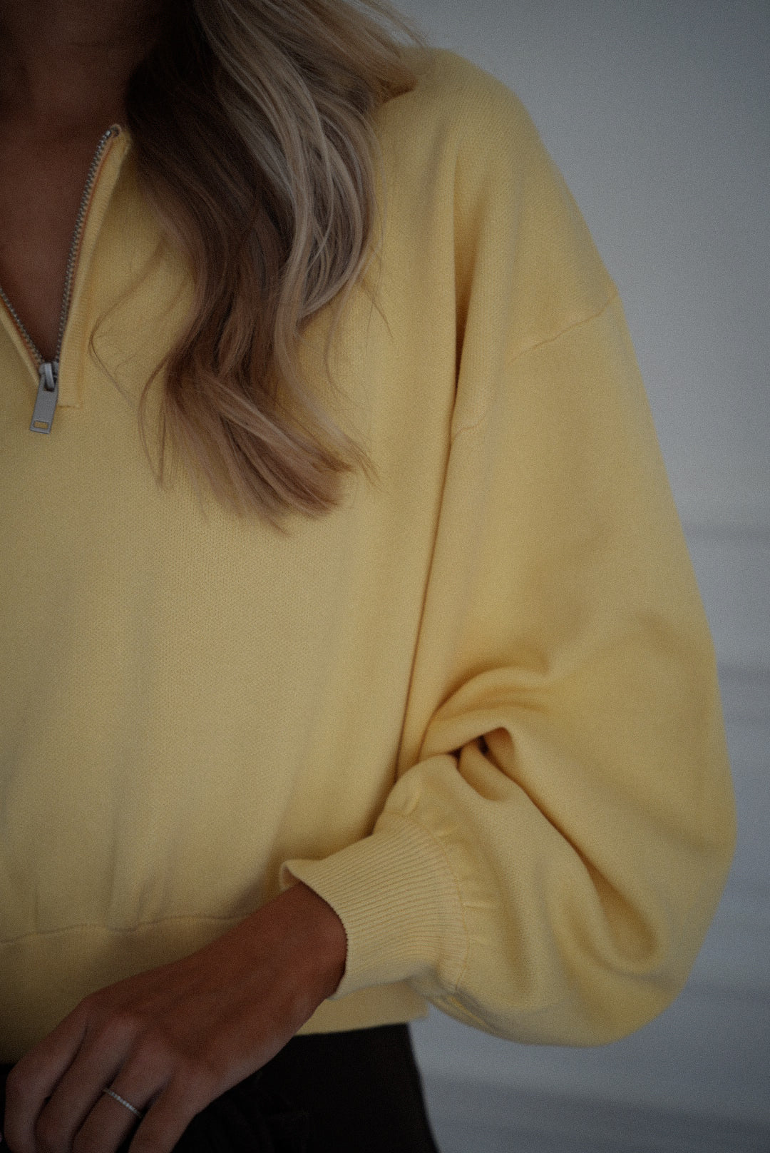 Ava jaune - Pull zippé