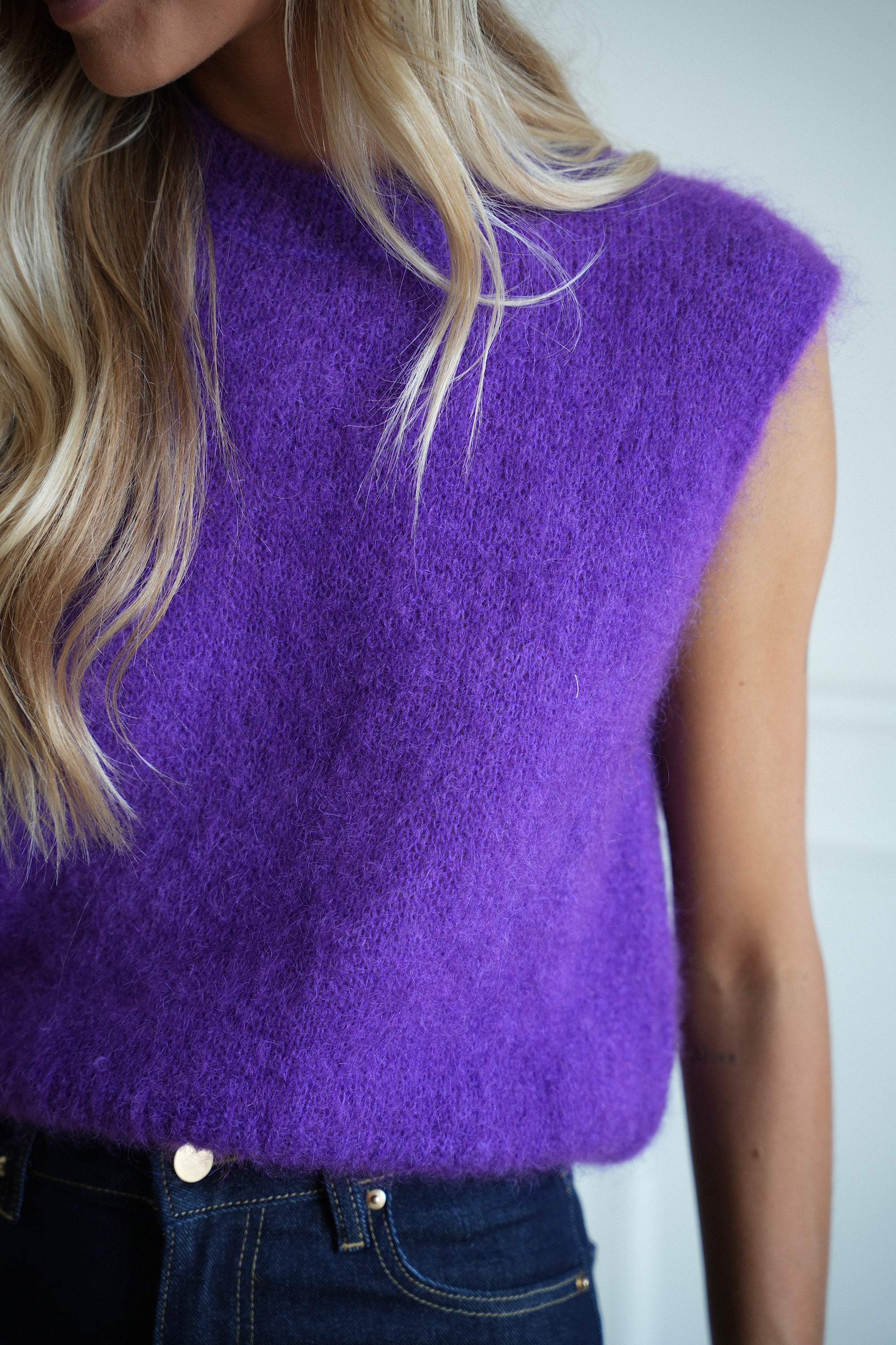 Polino violet - Pull sans manches