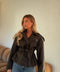 Jesse chocolat - Veste en similicuir