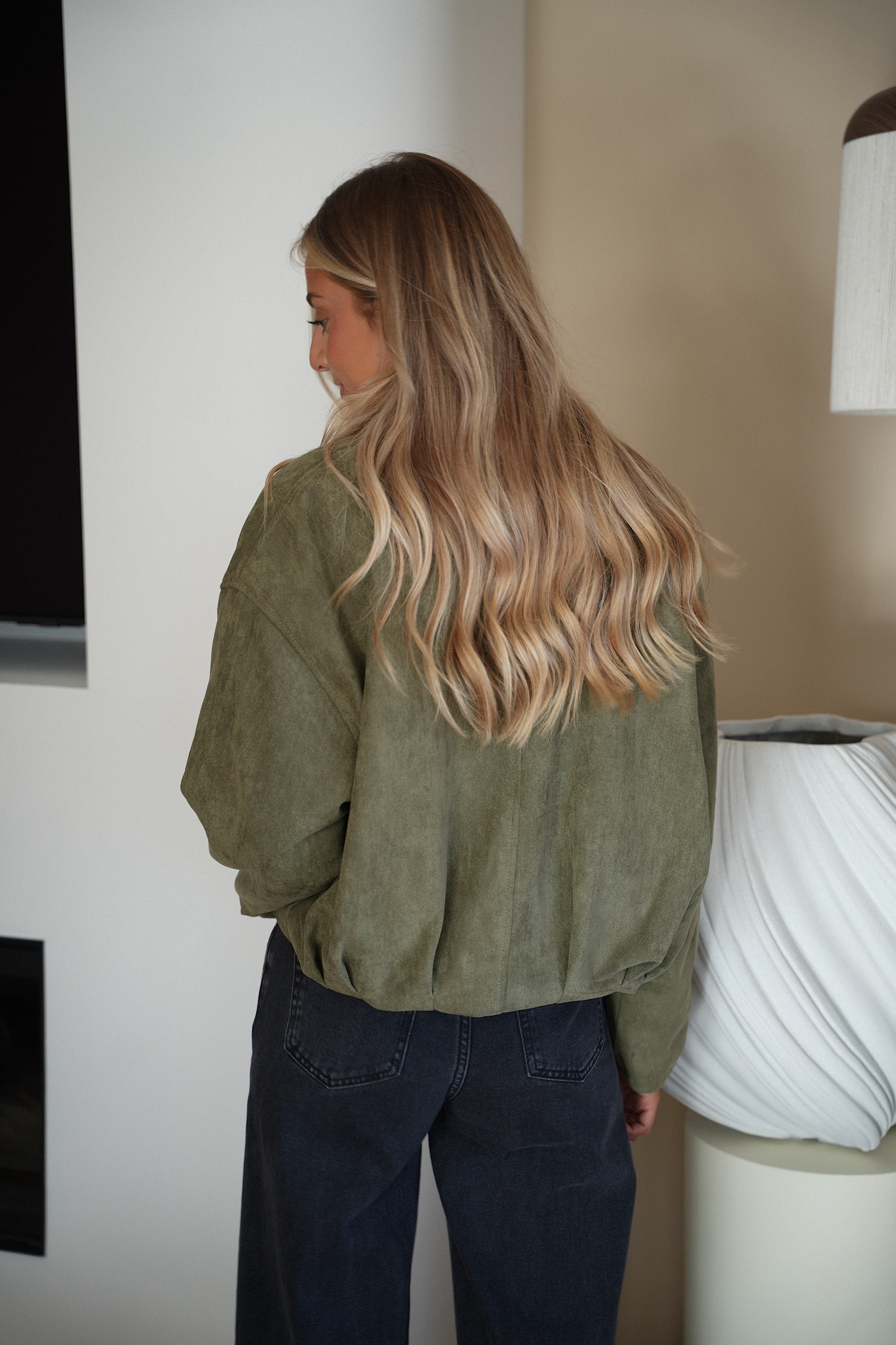 Esteban kaki - Veste suédée