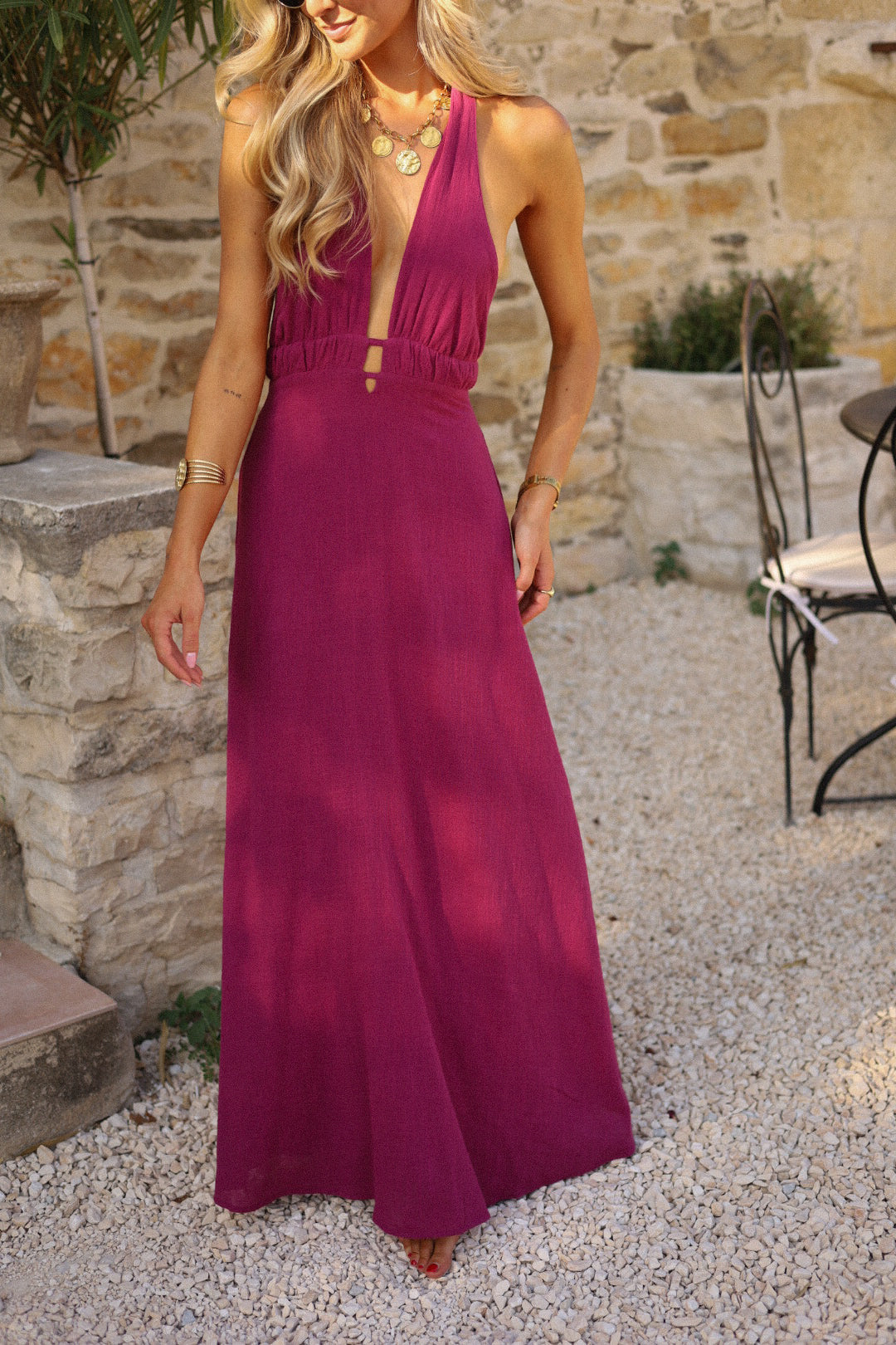 Iris prune - Robe longue