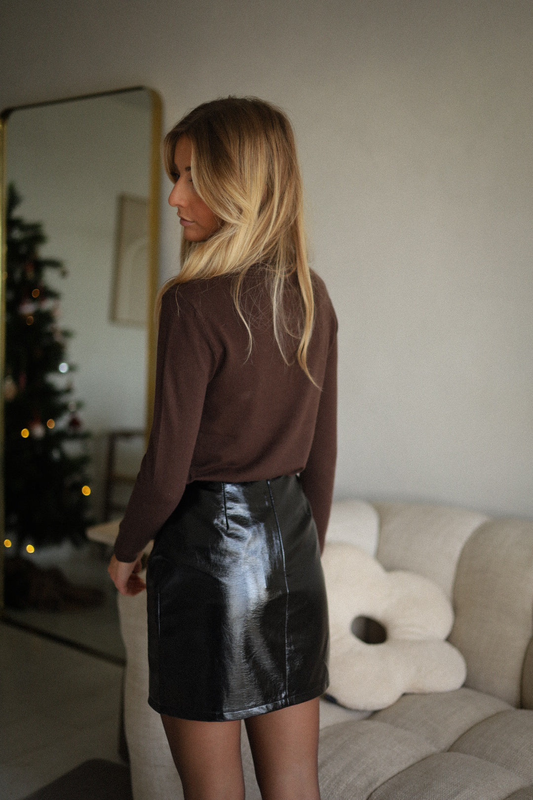 Elza noire - Jupe vernie