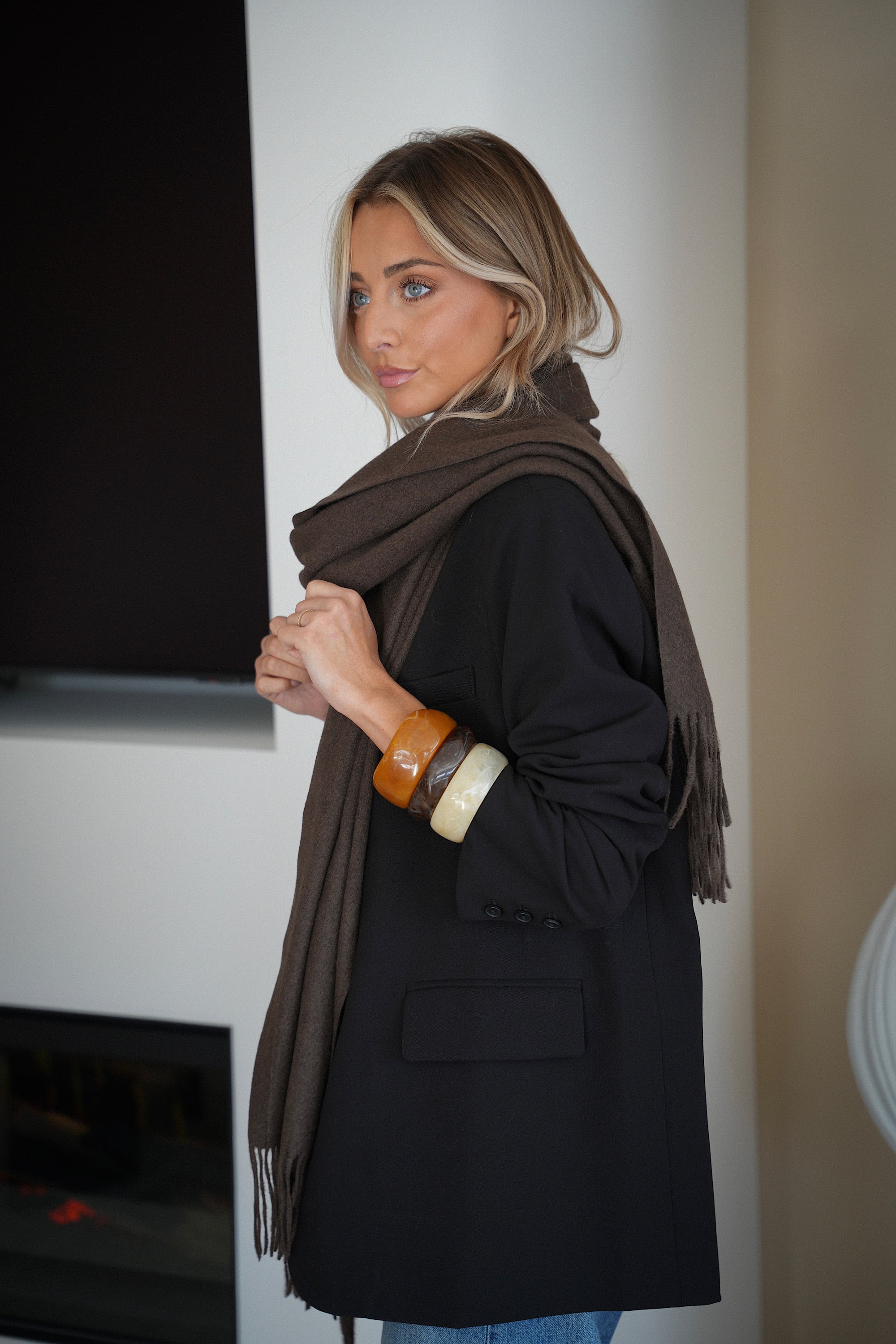 Capucine chocolat - Écharpe douce