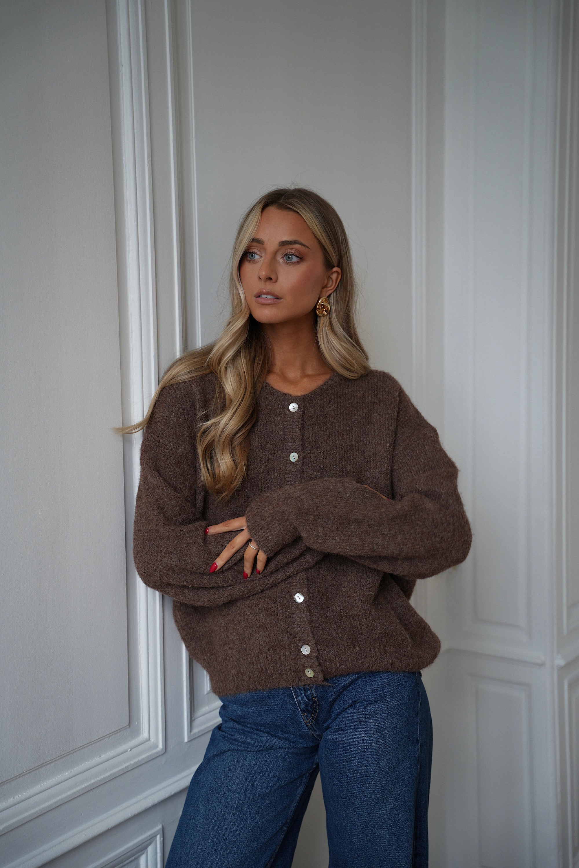 Catrina marron - Gilet ample