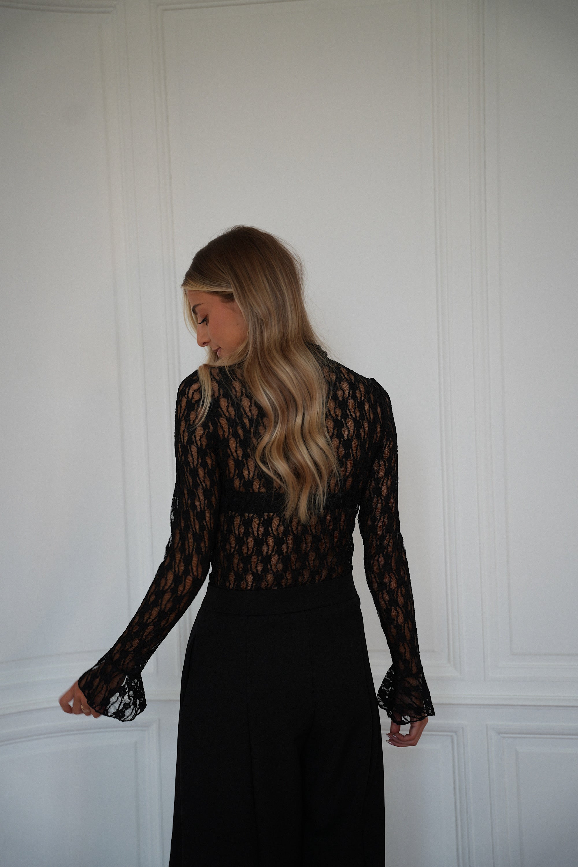 Eveline noire - Blouse en dentelle