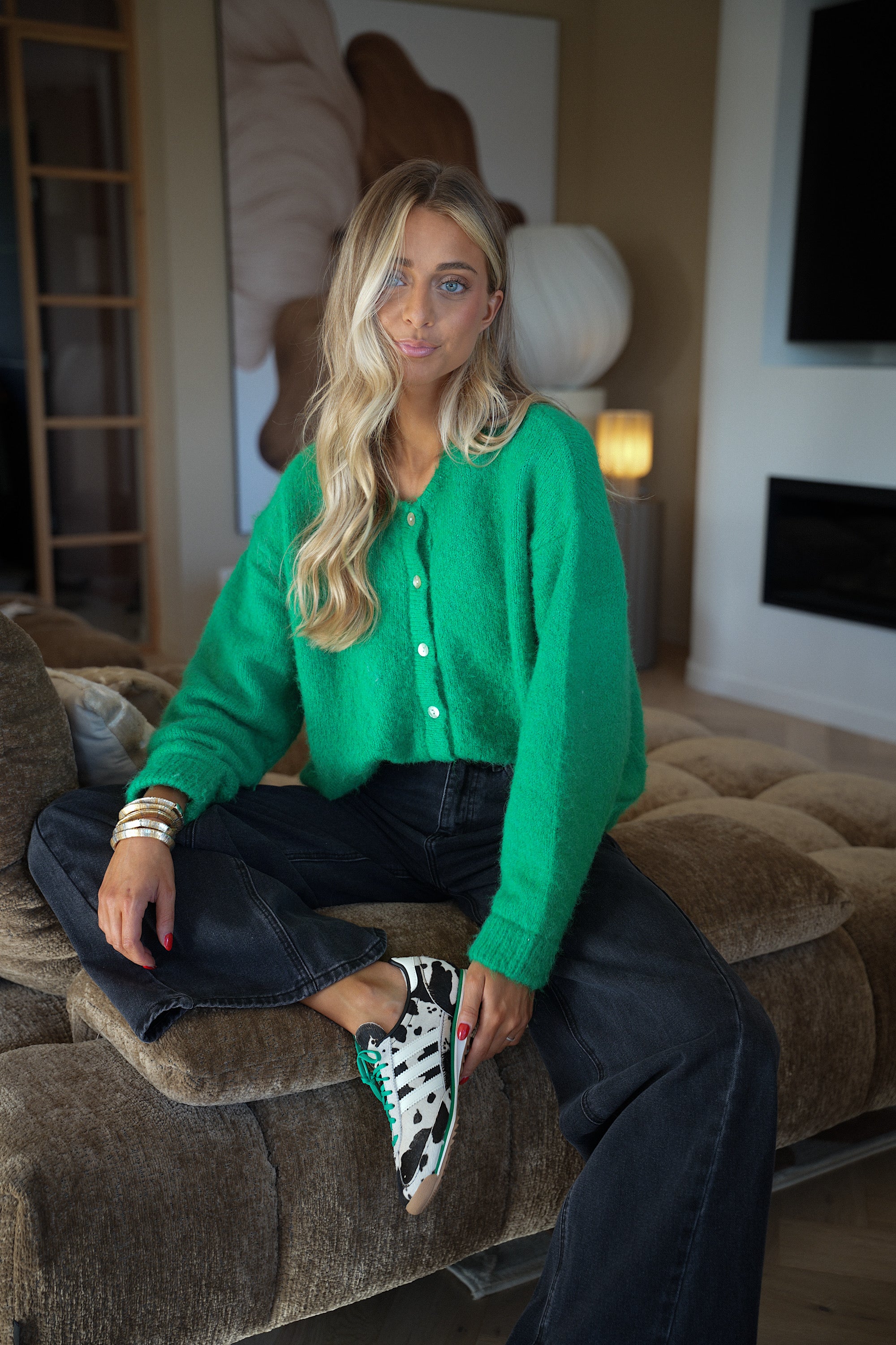 Catrina vert - Gilet ample