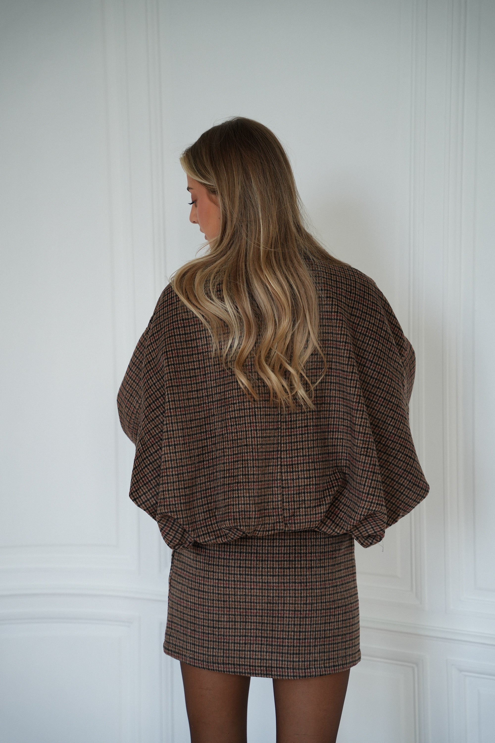 Roy marron - Veste à carreaux