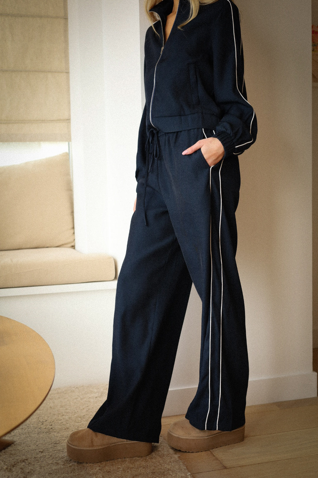 Isabel marine - Pantalon droit