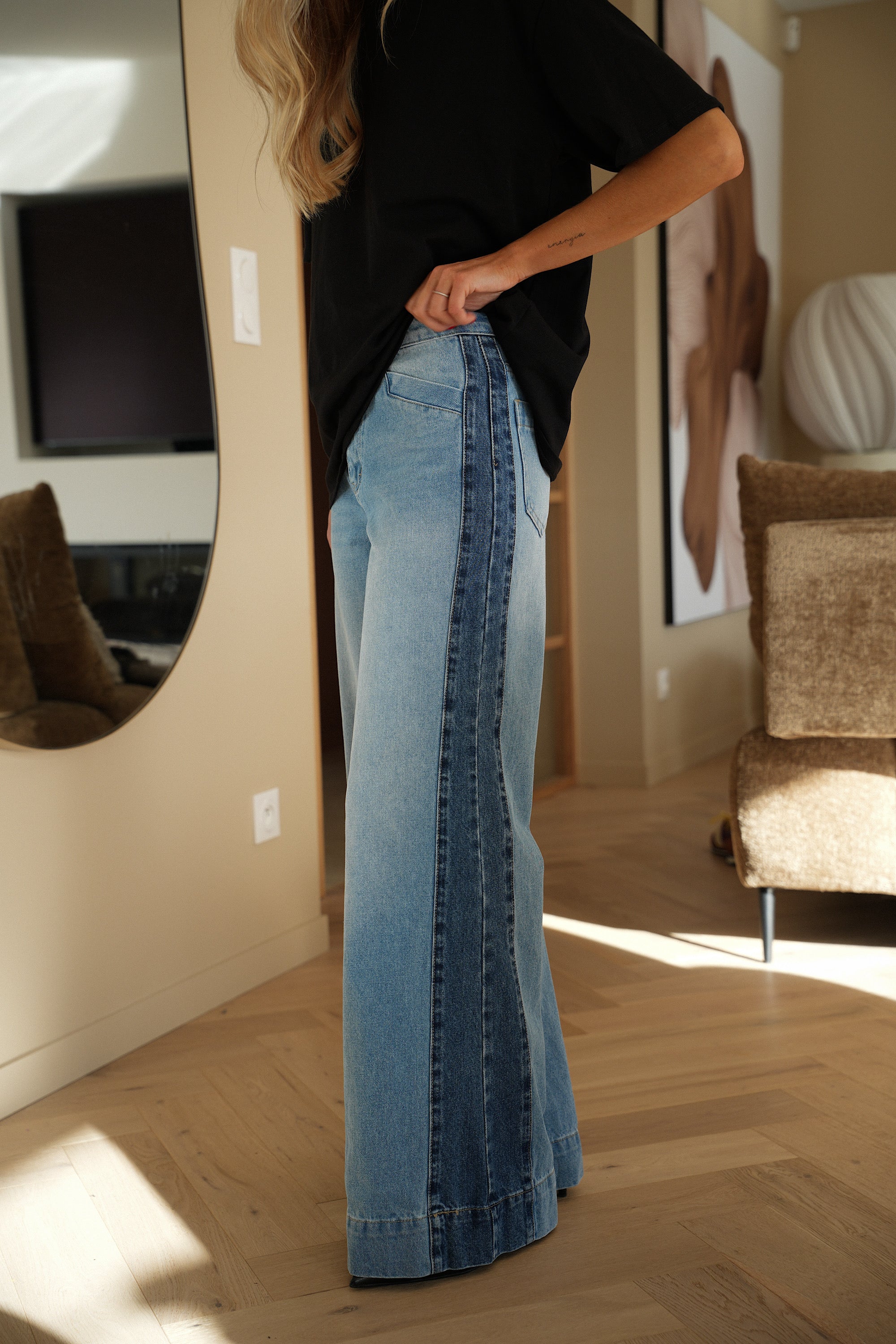 Jane bleu - Jean évasé