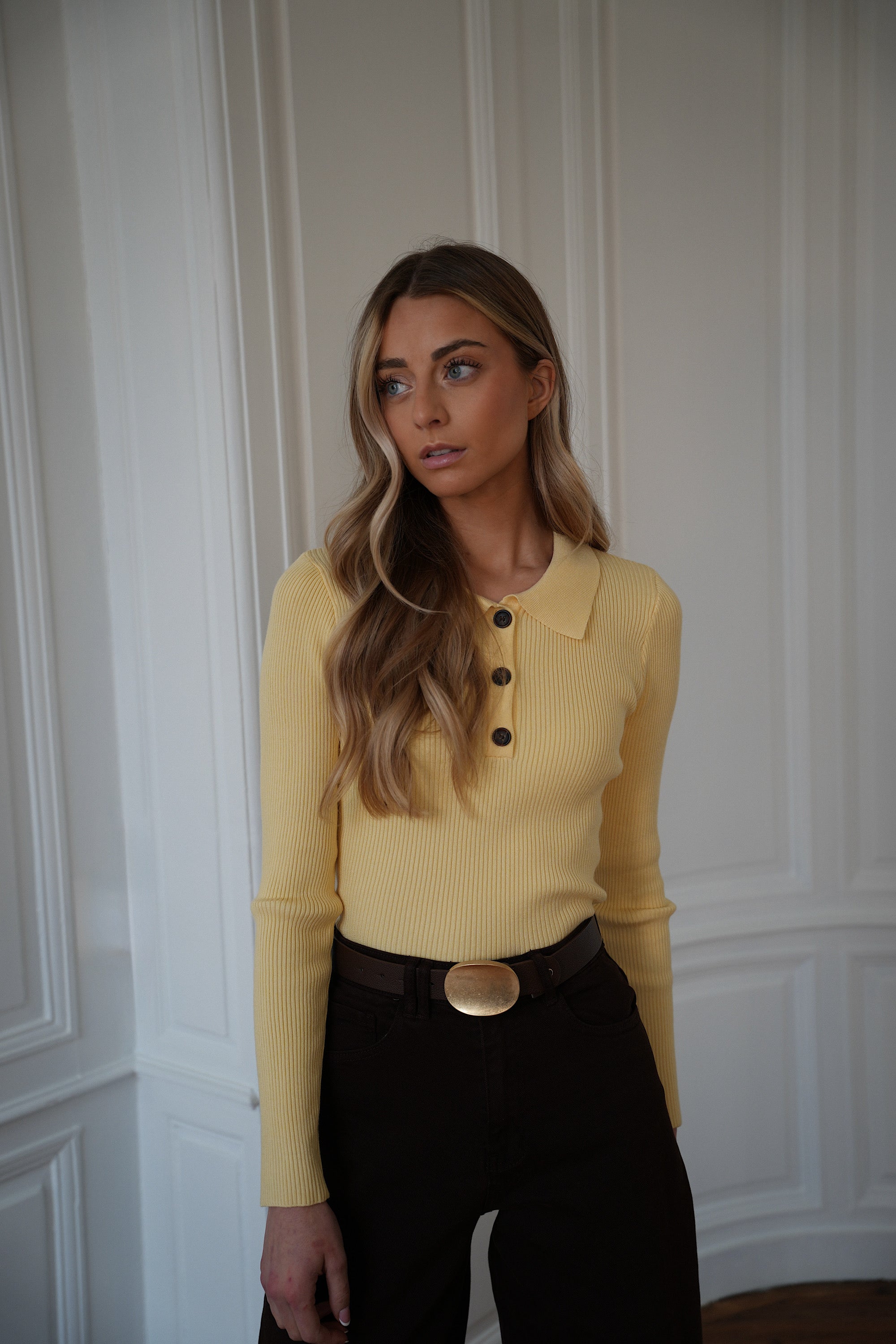 Marissa jaune - Pull fin