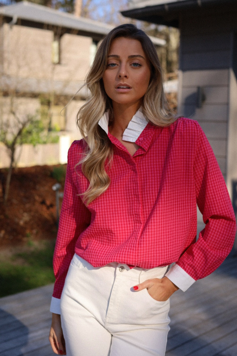 Sofia rose - Blouse vichy