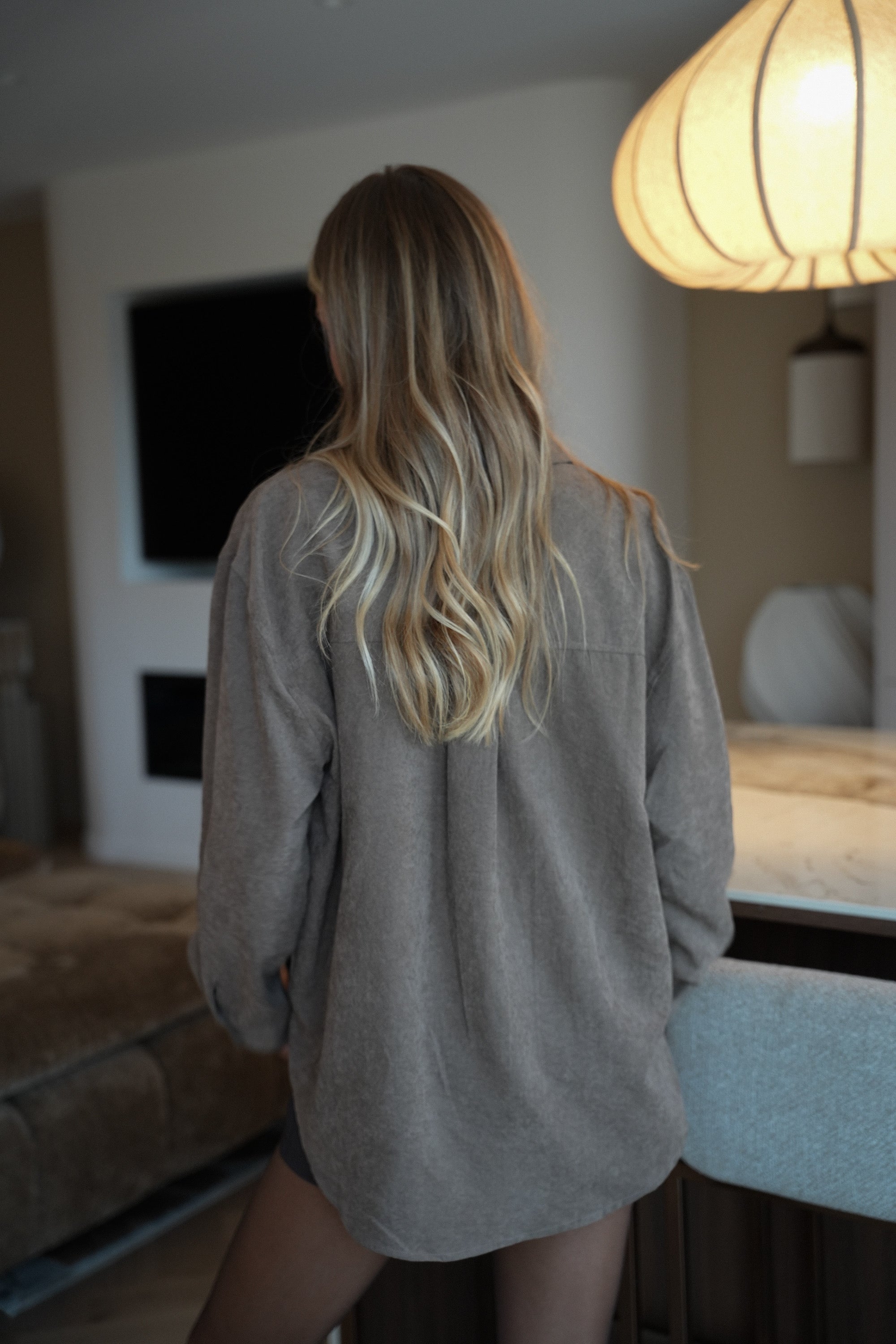 Shella taupe - Chemise ample