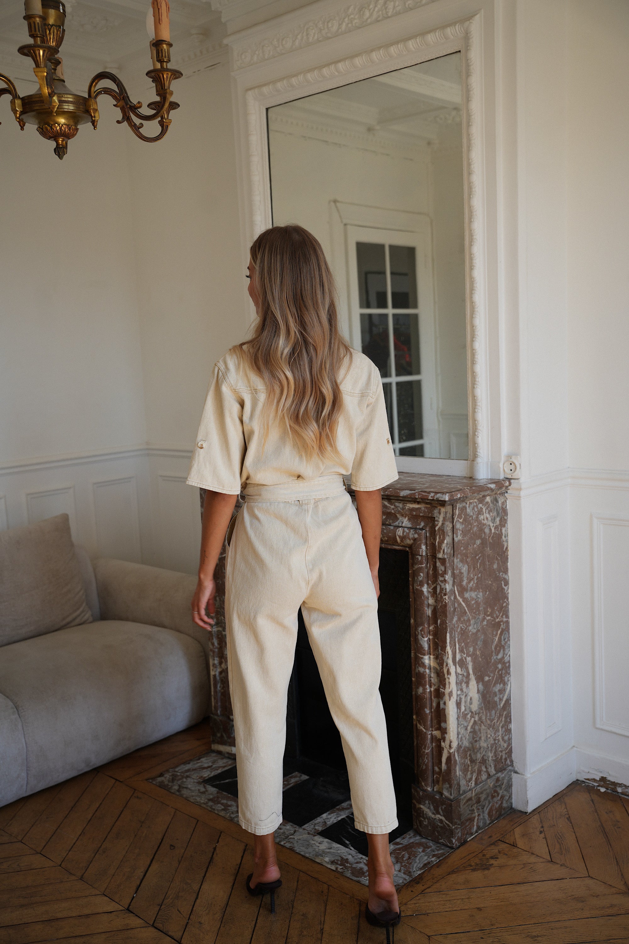 Lisa beige - Combinaison jean