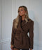 Olivia marron - Veste blazer en laine