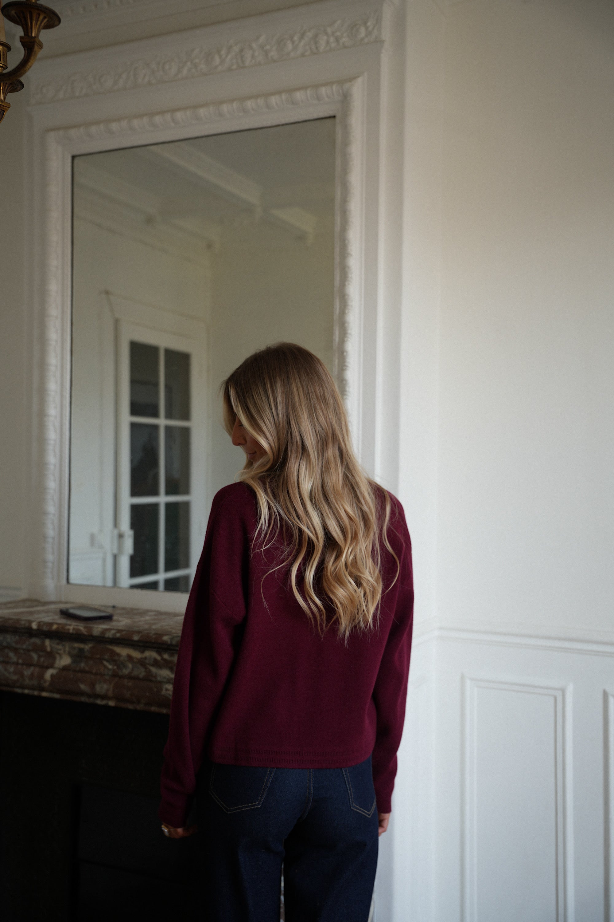 Naoma bordeaux - Gilet boutonné