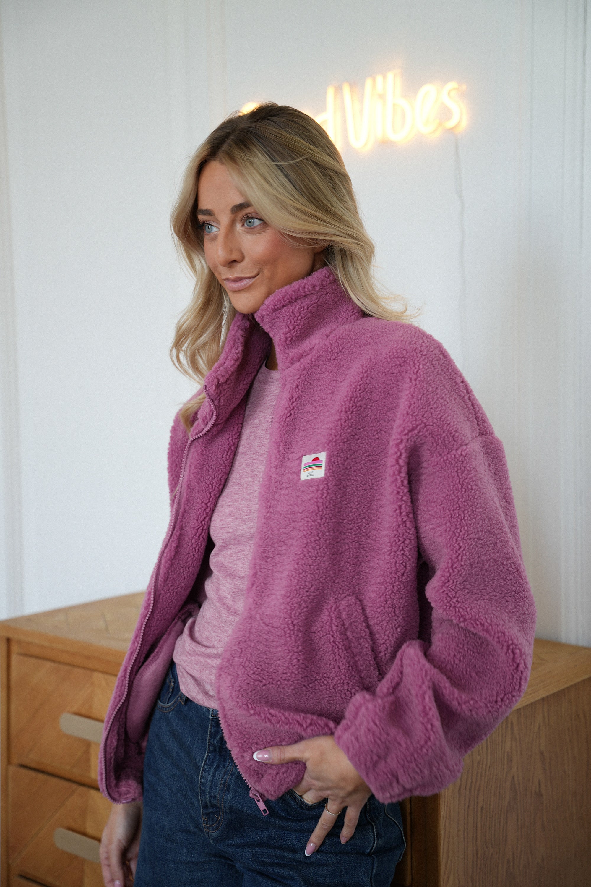 Lydie vieux rose - Veste polaire